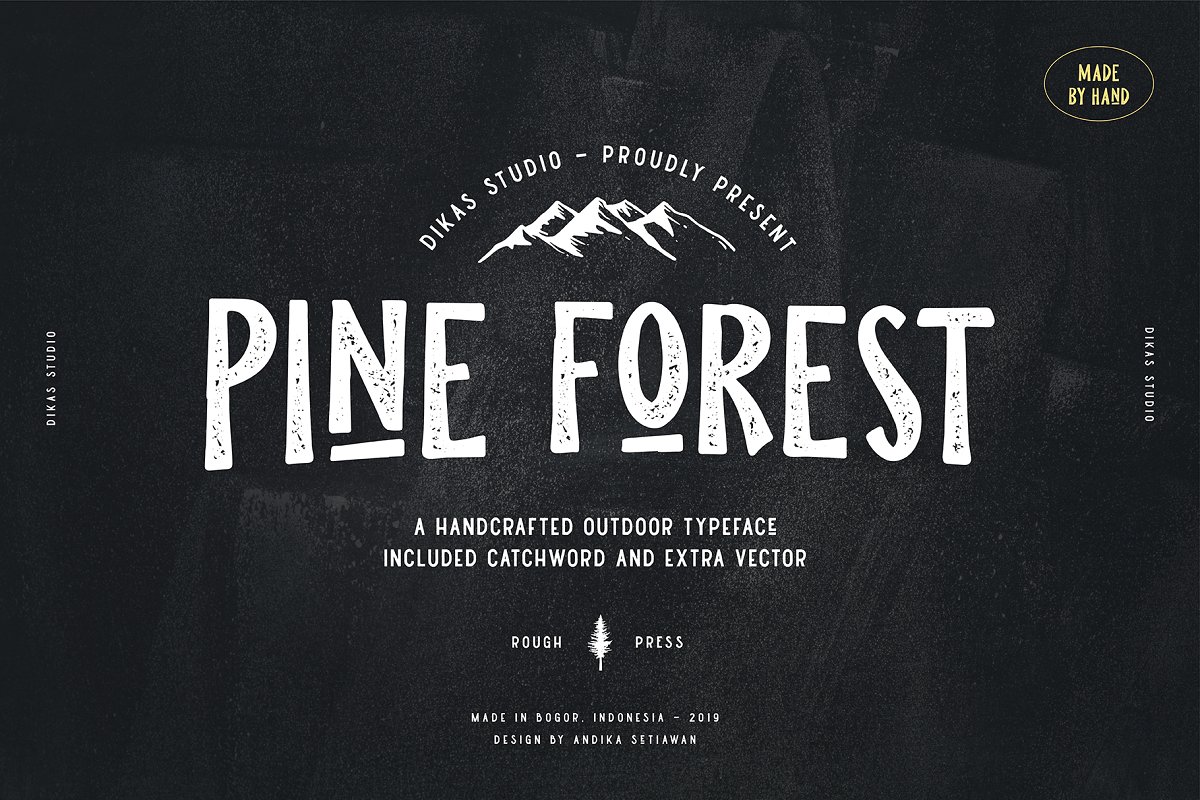 松林无衬线室外徽标英文字体 Pine Forest - Outdoor Typeface_img_1