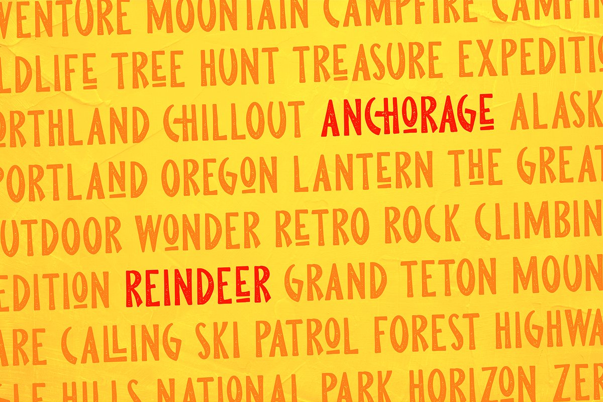 松林无衬线室外徽标英文字体 Pine Forest - Outdoor Typeface_img_1