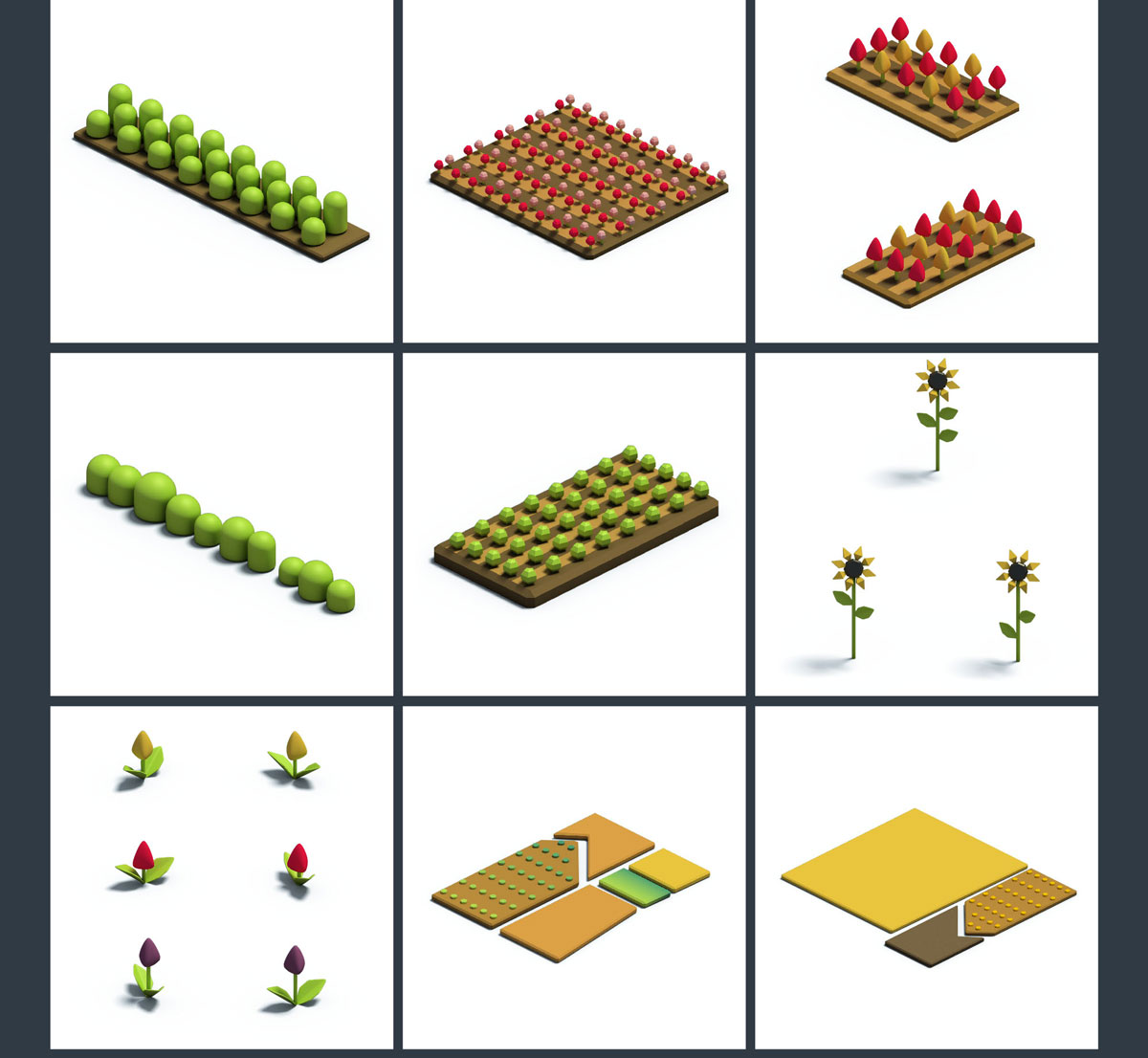 等距3D地图生成器游戏动画PNG立体元素图标 Mapita Isometric 3D Map Builder_img_1