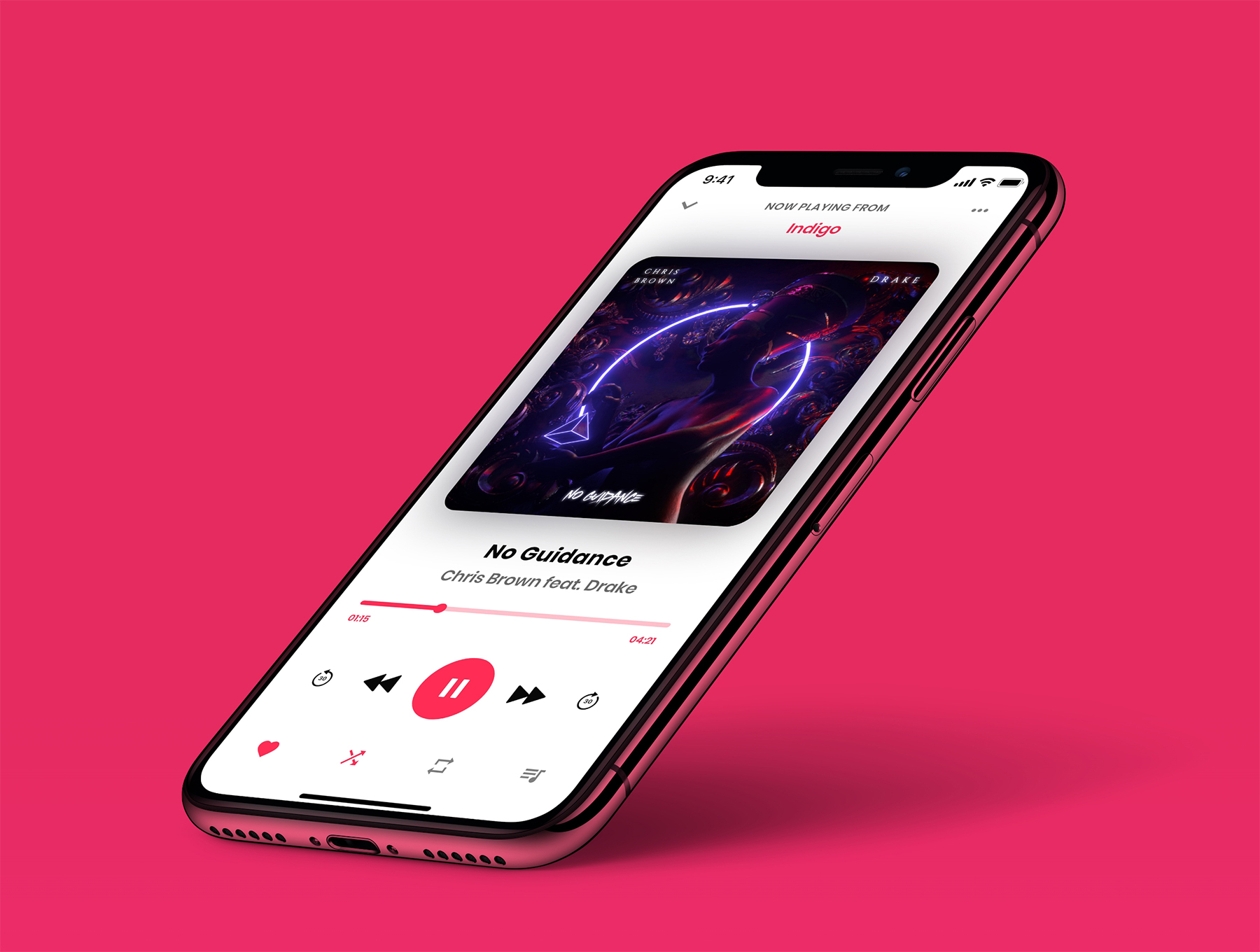 简约风音乐软件iOS应用程序设计APP UI套件 Music App UI Kit Exclusively_img_1