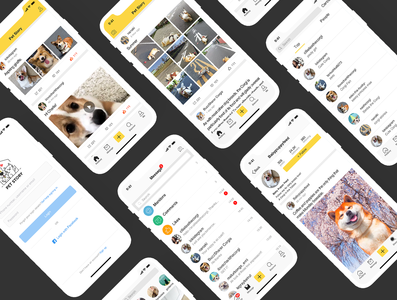 宠物社交应用程序iOS软件APP UI设计套件 Pet Story UI Kit_img_1