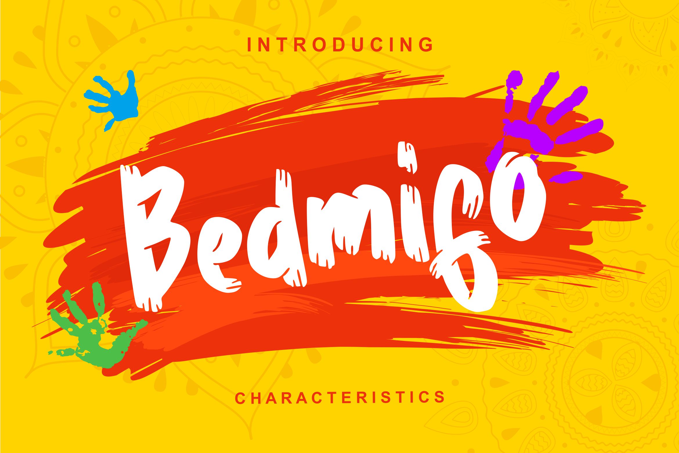 具有手写书法风格的特征脚本英文字体 Bedmifo | Characteristics Script Font_img_1