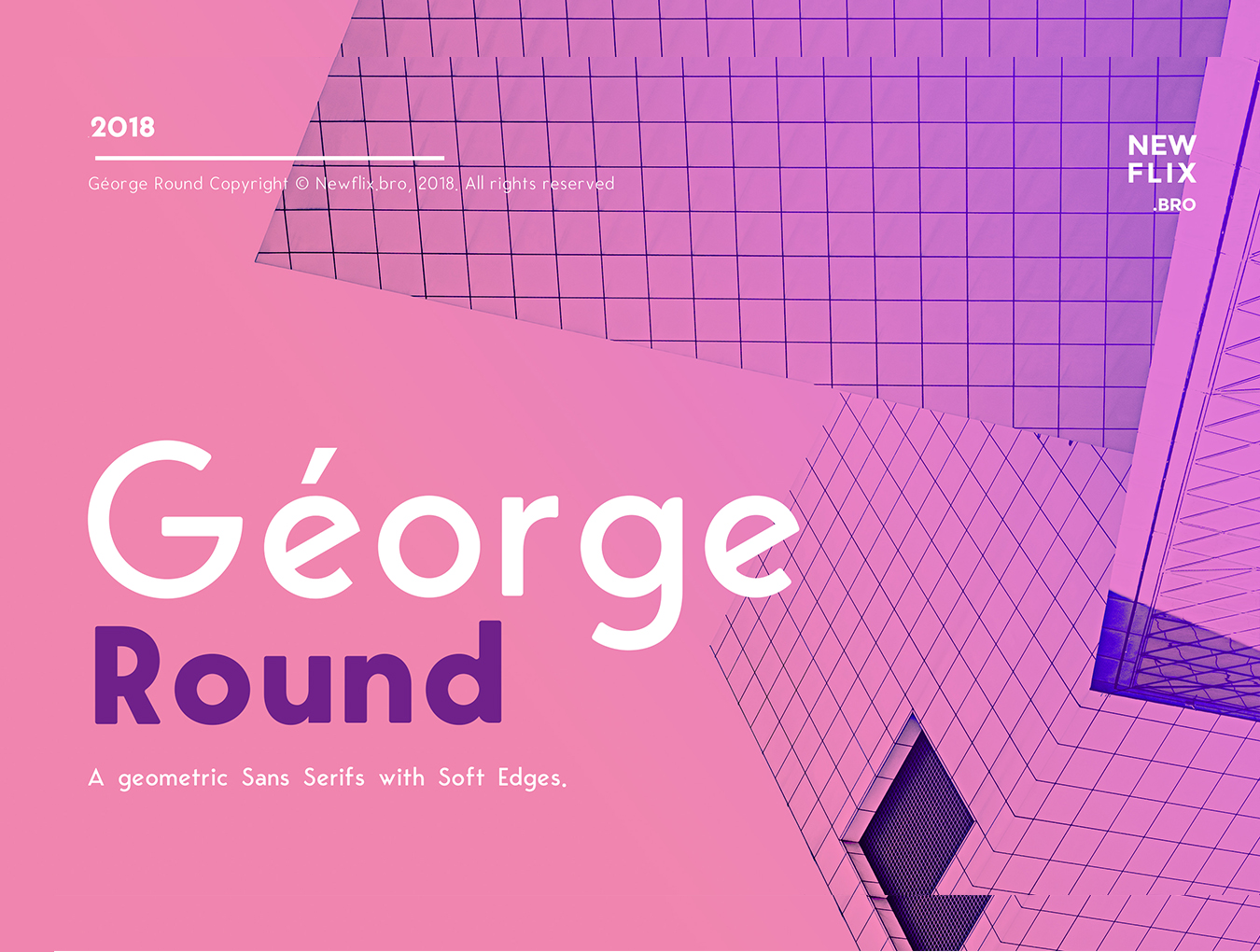 现代雅致欧洲几何风无衬线英文字体 George Round Sans_img_1