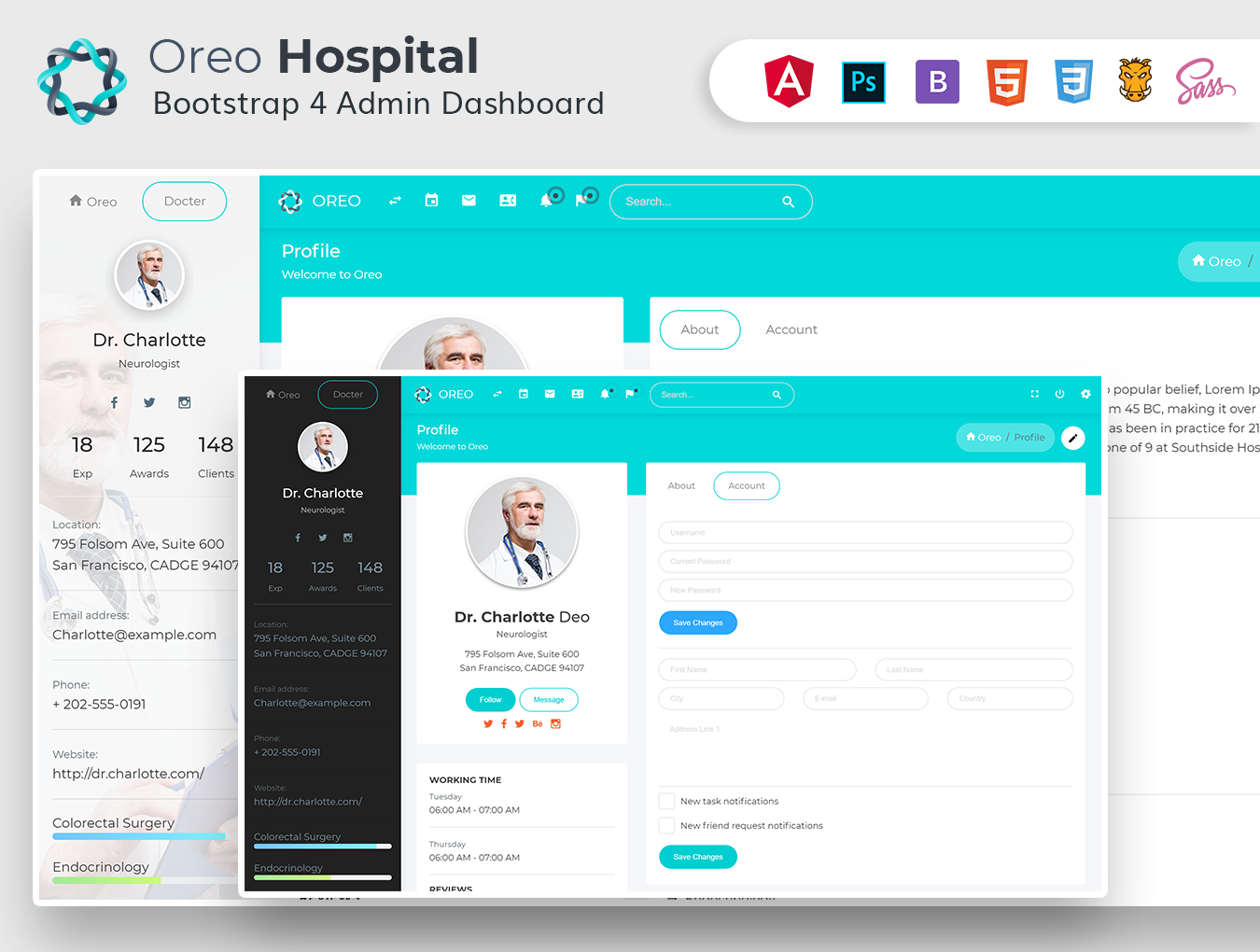 医院医生后台管理平台Web UI仪表板 Oreo Hospital_img_1