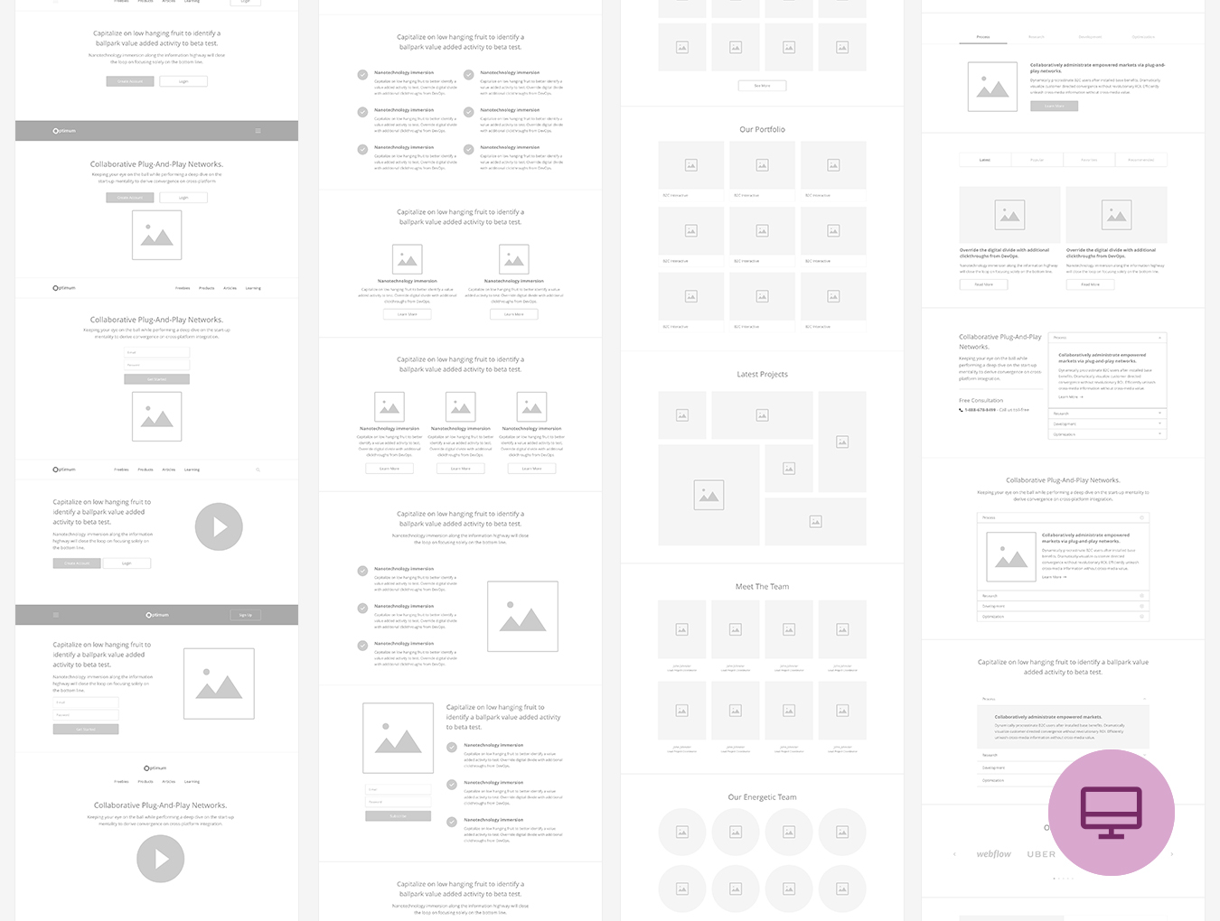 超强大多功能的WEB线框套件 Optimum Wireframe kit_img_1