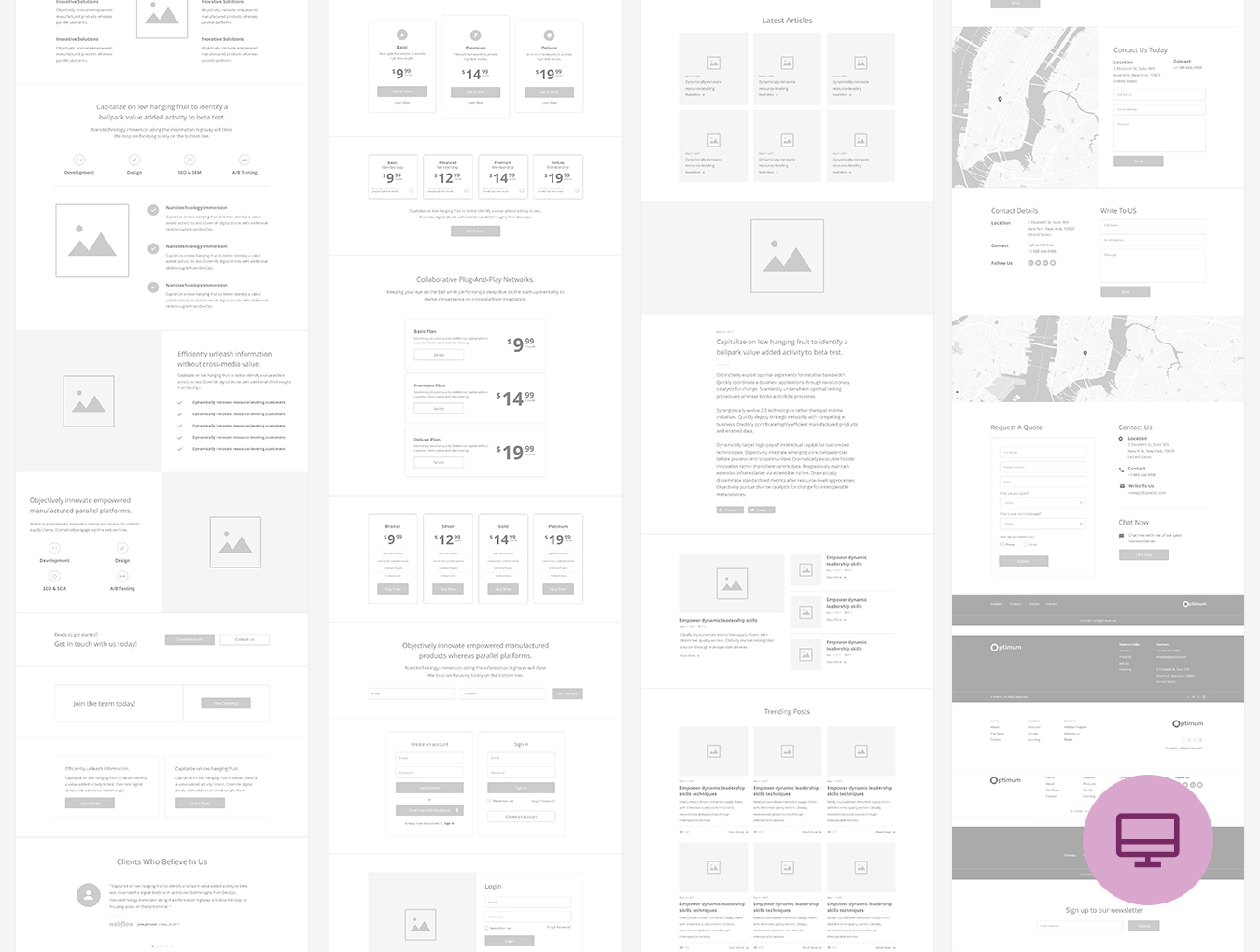 超强大多功能的WEB线框套件 Optimum Wireframe kit_img_1