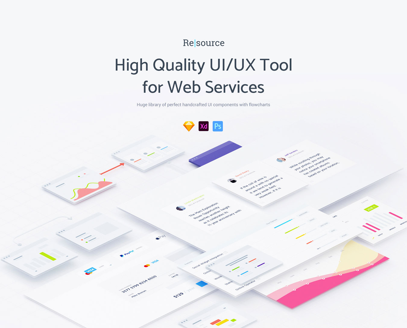 高度完善的WEB UI UX线框图 High Quality UI UX Tool_img_2