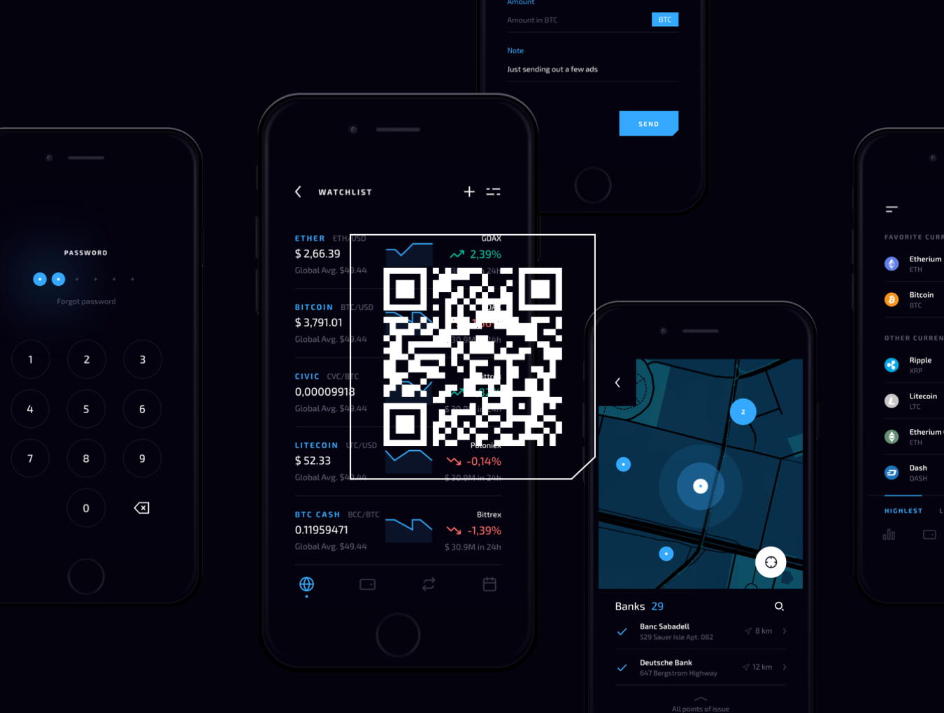 精美财务货币股票管理平台APP UI套件 Crypto Mobile UI Kit_img_2