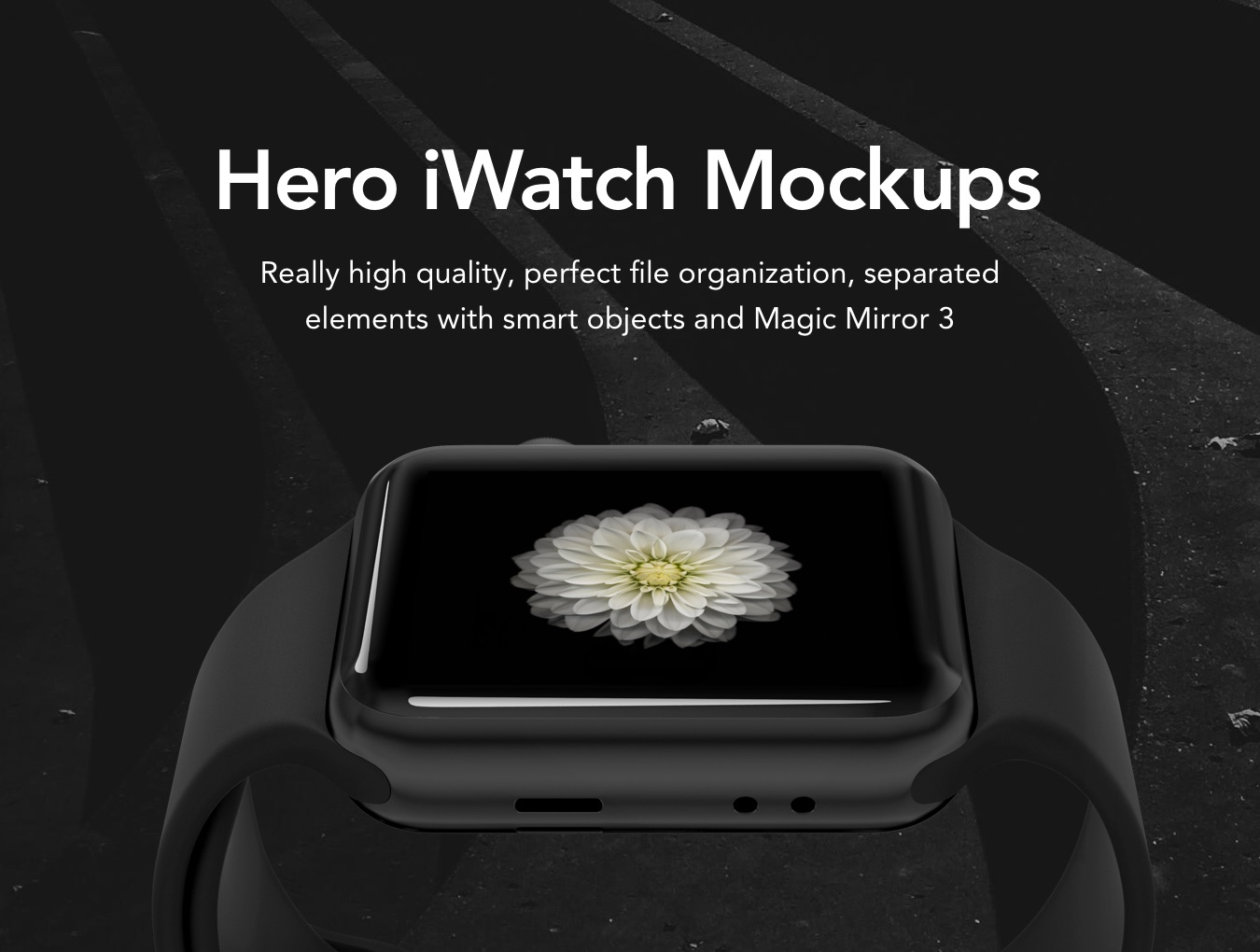 高质量UI设计苹果手表iWatch展示样机 HERO iWatch Mockups_img_1