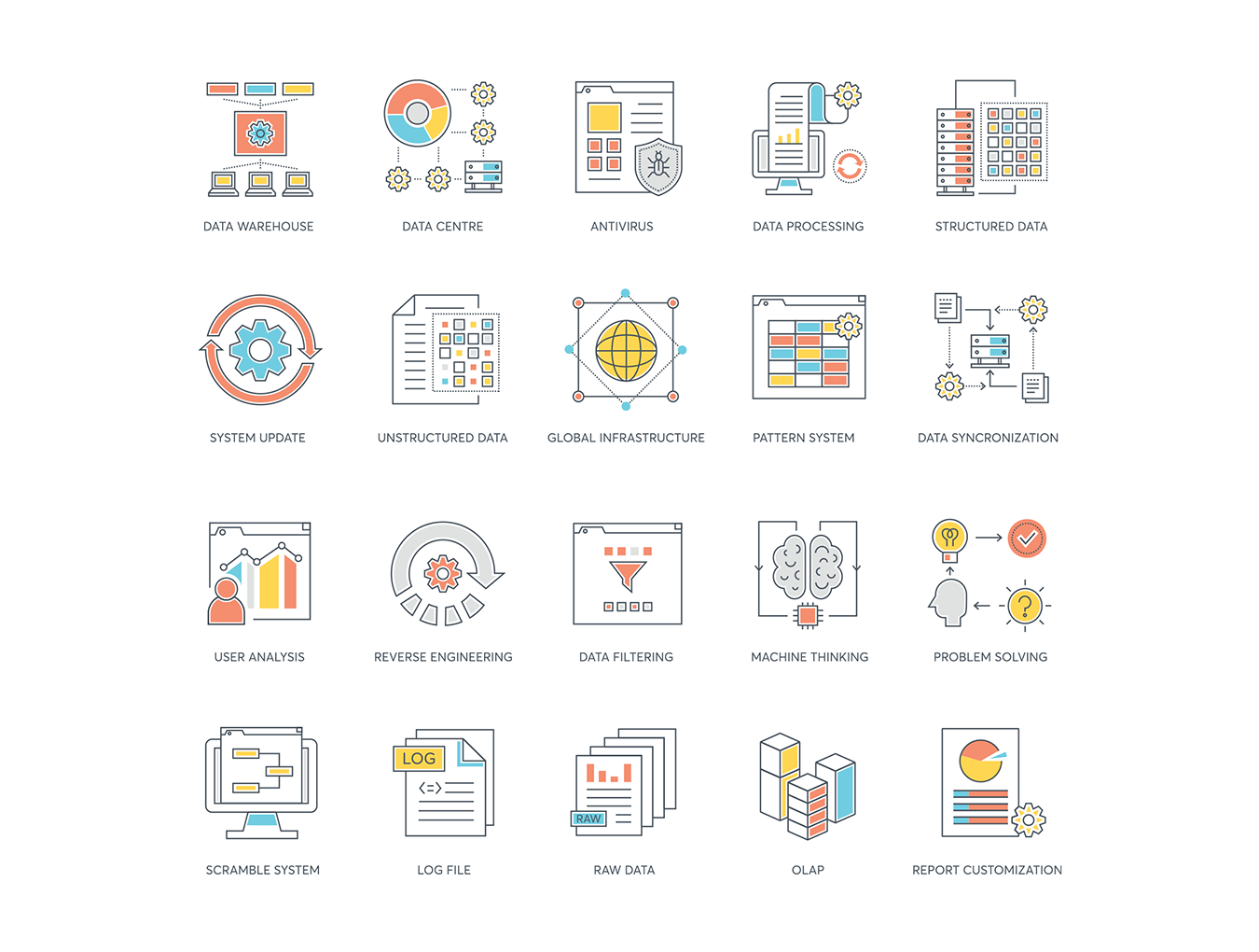 73个精美制作的数据分析图标集 73 Data Analytics Icons_img_2