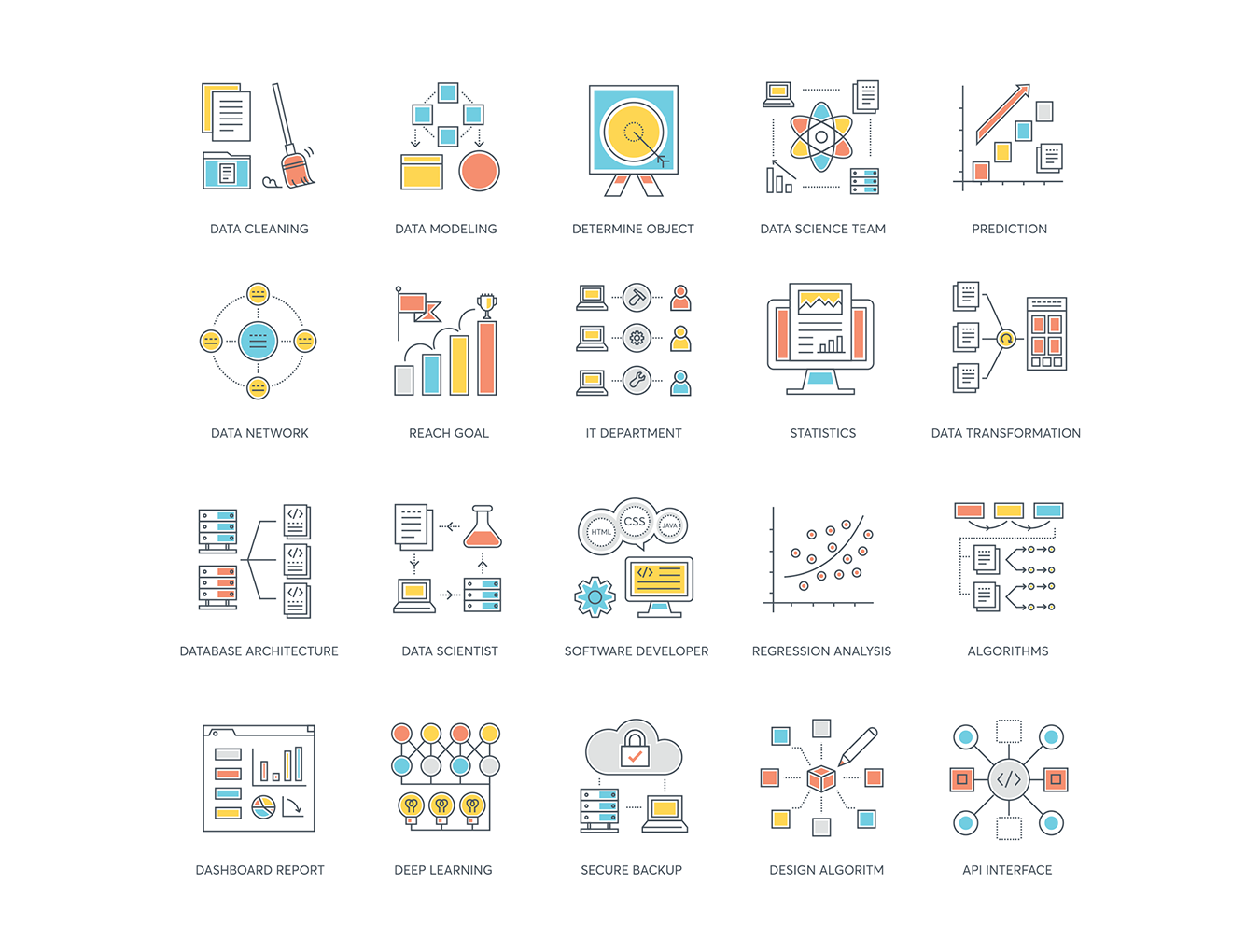 73个精美制作的数据分析图标集 73 Data Analytics Icons_img_2