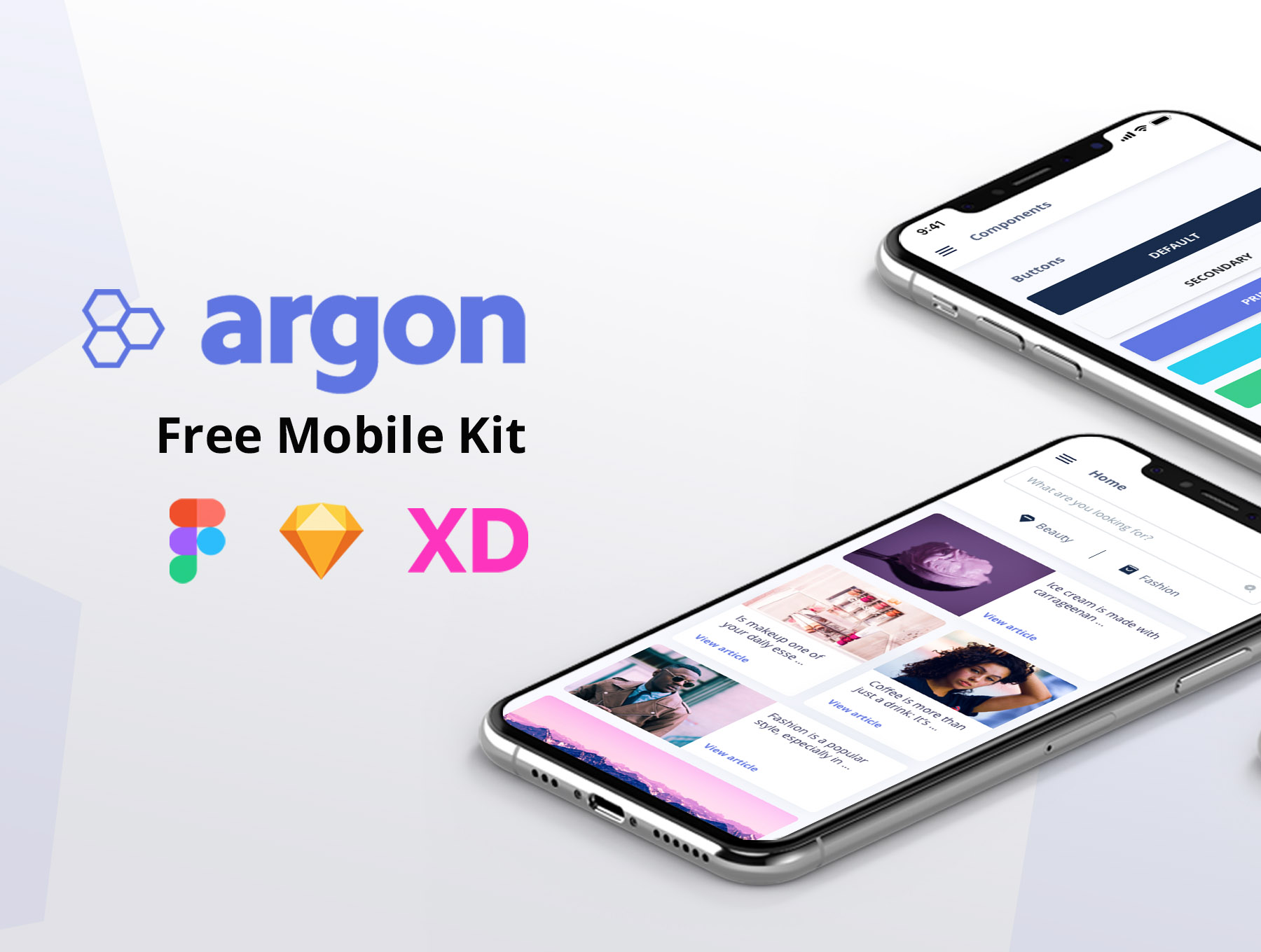 极简主义个人博客社交APP UI套件 Argon Mobile UI Kit_img_2