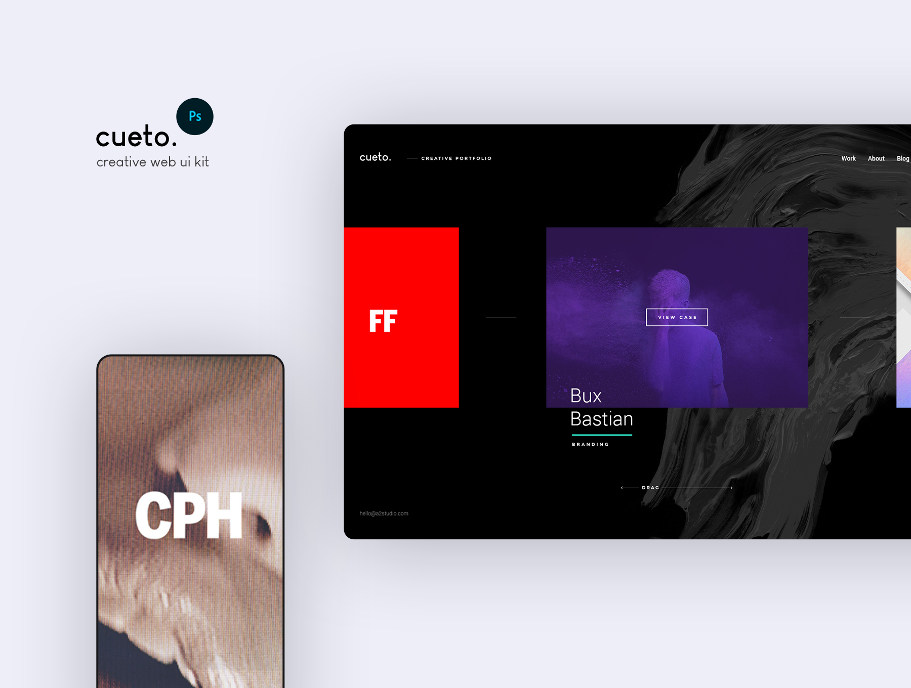 精美的设计团队博客Web UI套件 Cueto Creative Web UI Kit_img_2