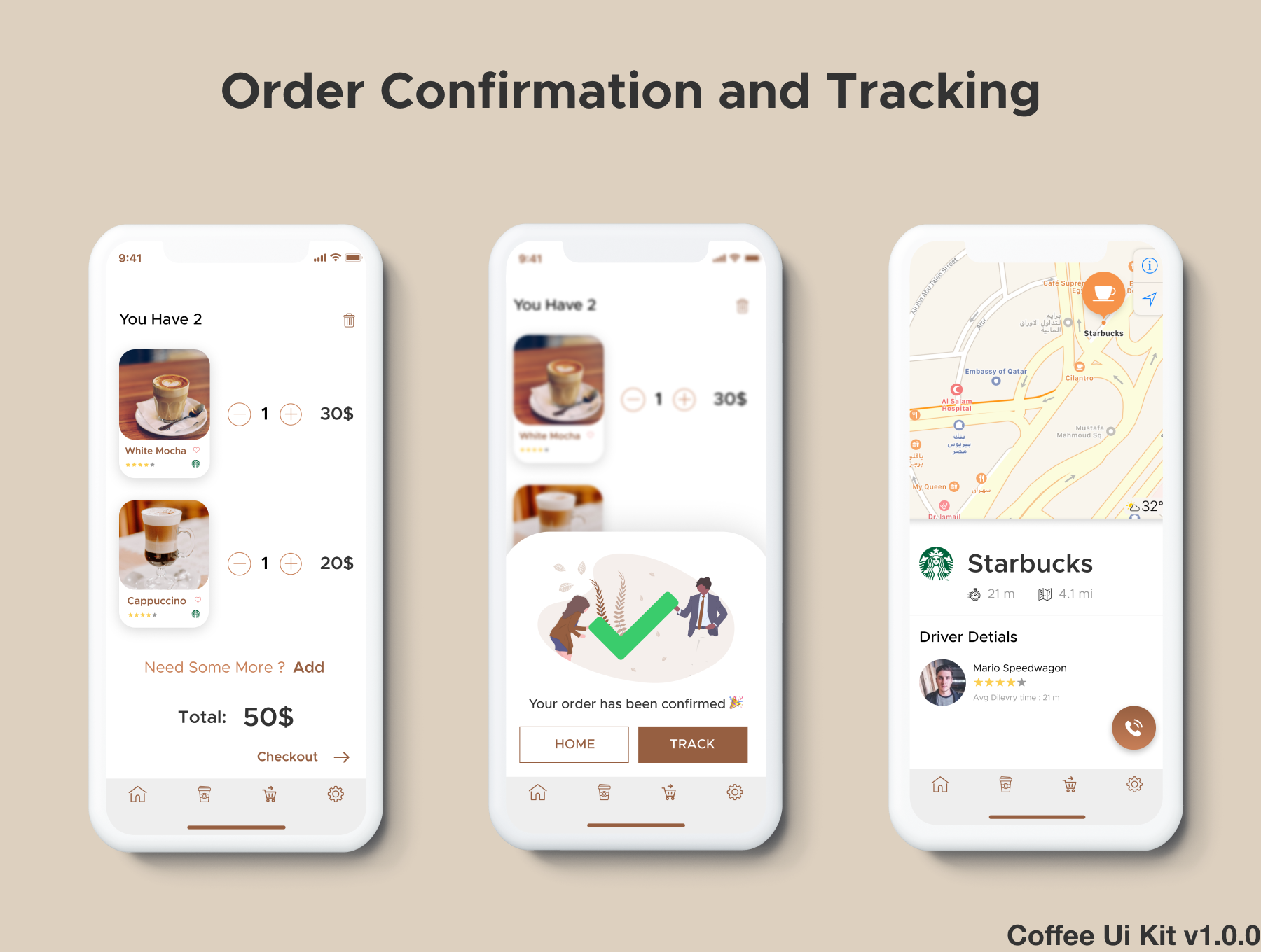 现代经典的咖啡在线订购iOS APP UI套件 Coffee Mix Ui kit_img_2