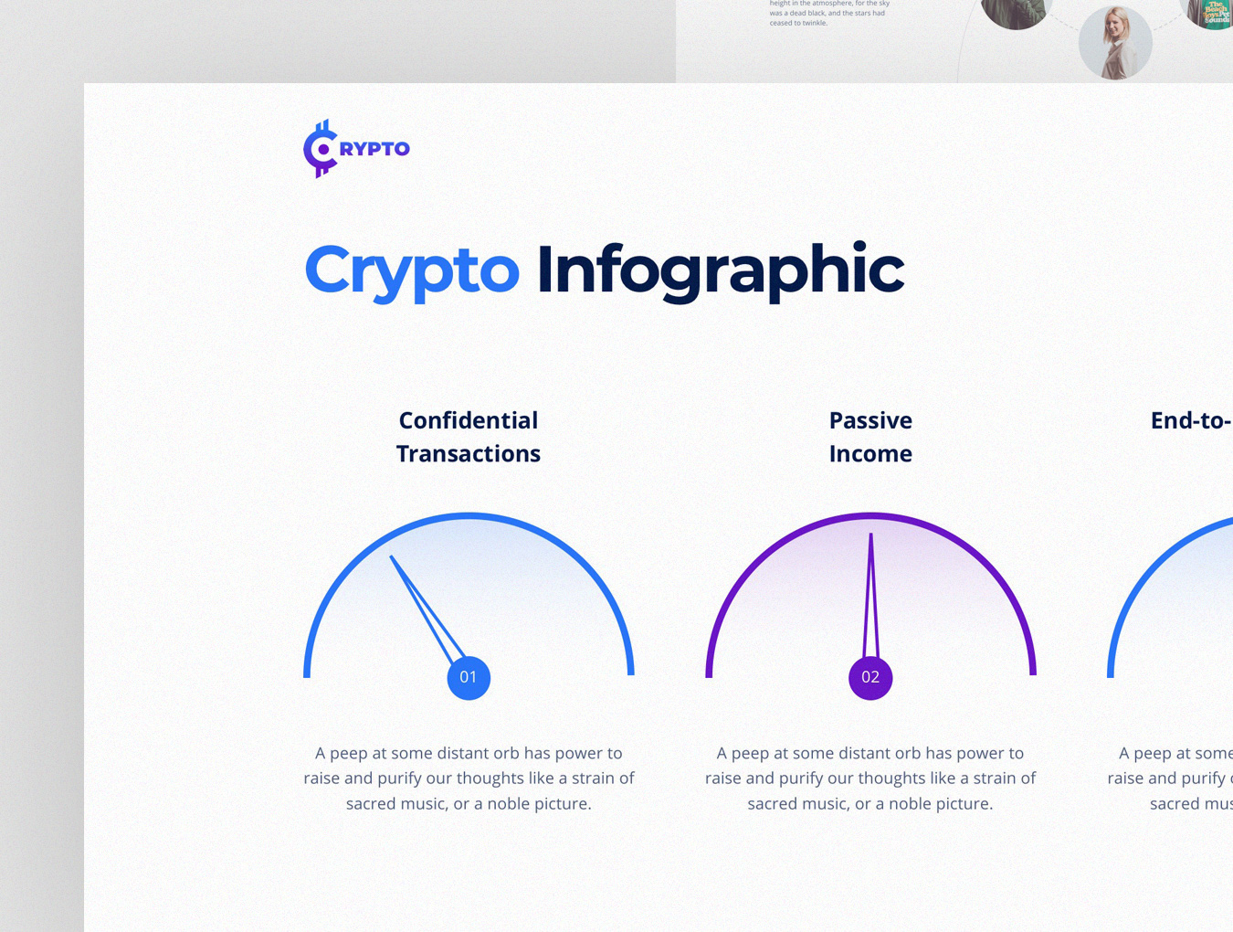 122多页独特的项目策划团队介绍PPT模板 CRYPTO Presentation_img_2