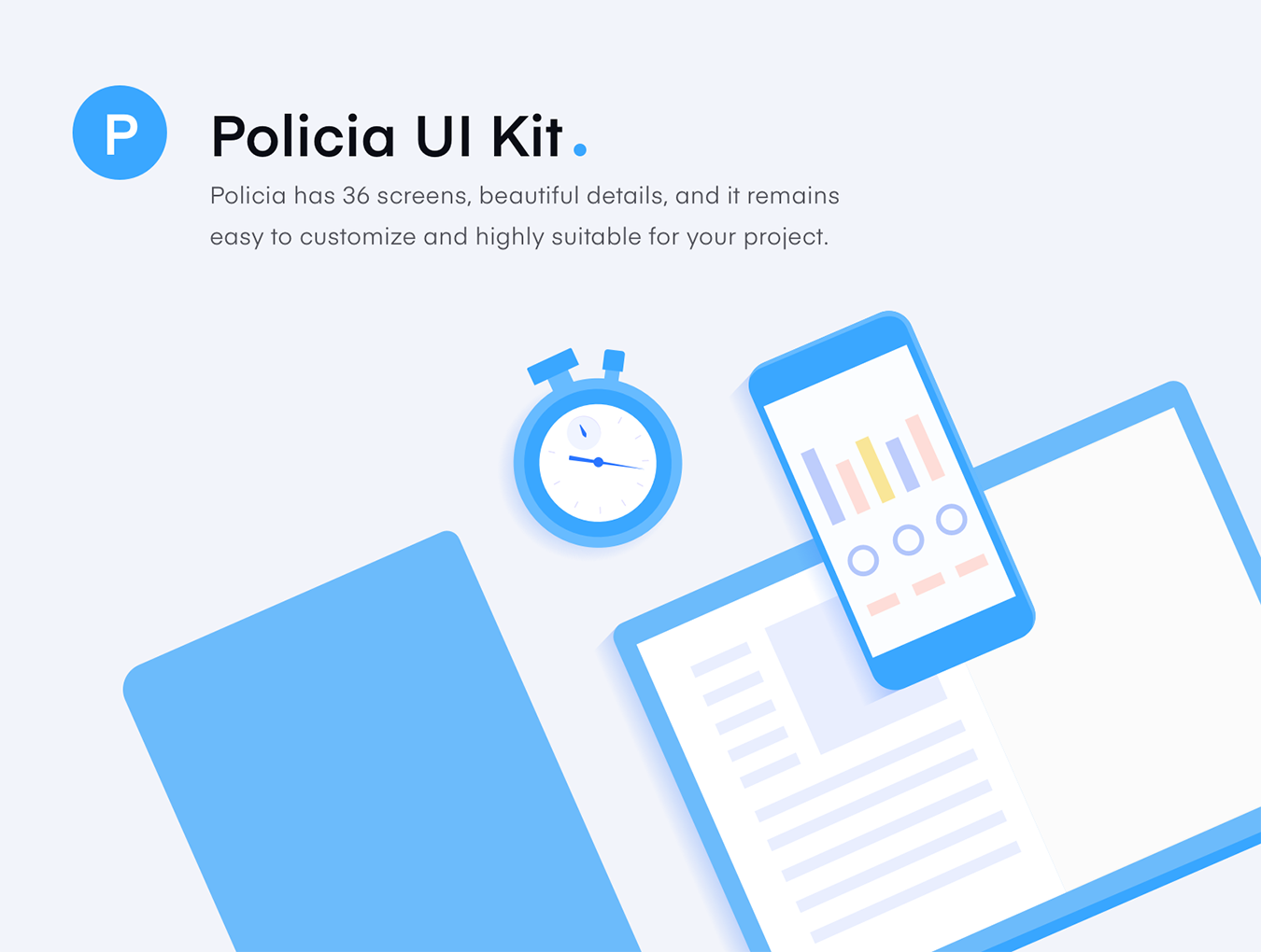 图书小说在线阅读跟踪应用APP UI套件 Policia UI Kits_img_2