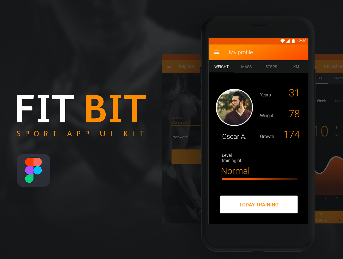 高质量健身旅行商城购物Android UI工具包 FIT BIT Sport UI Kit_img_2