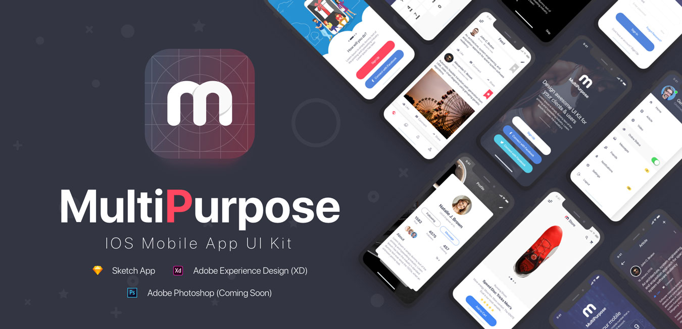 多功能旅行社交直播商城iOS APP UI工具包 MultiPurpose iOS UI Kit_img_2