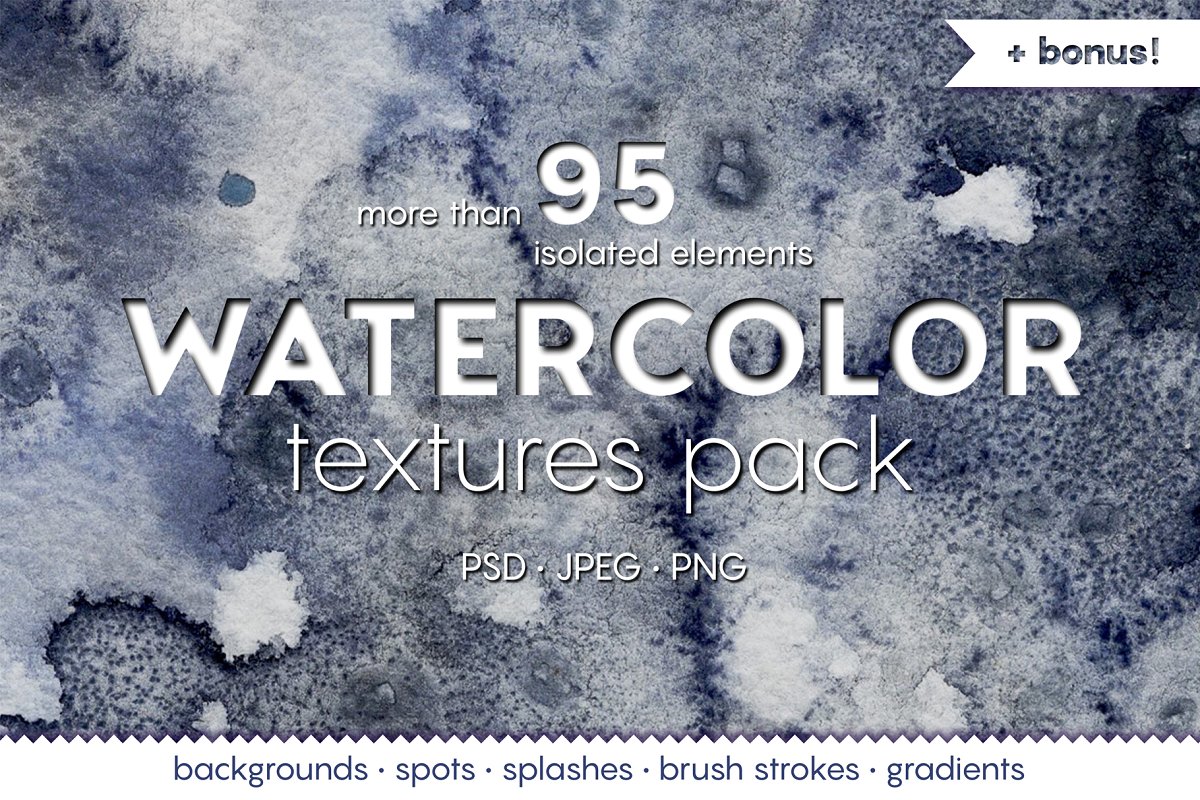 高分辨率手绘水彩水墨背景纹理合集 WATERCOLOR textures pack!_img_2