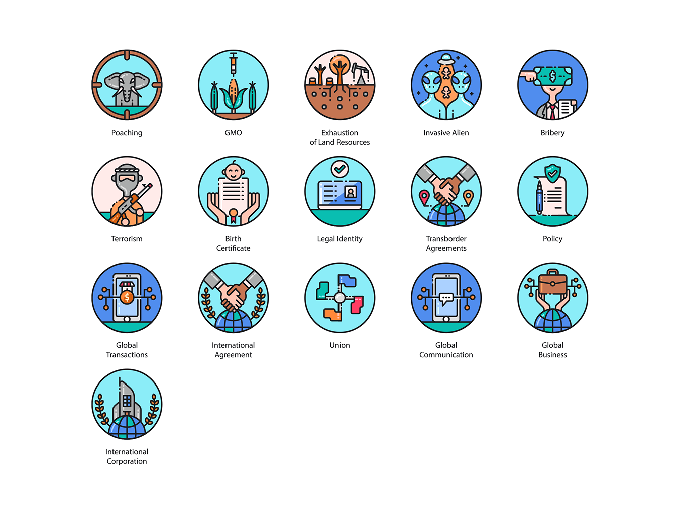 136可持续发展环境卫生矢量图标 136 Sustainable Dev. Icons_img_2