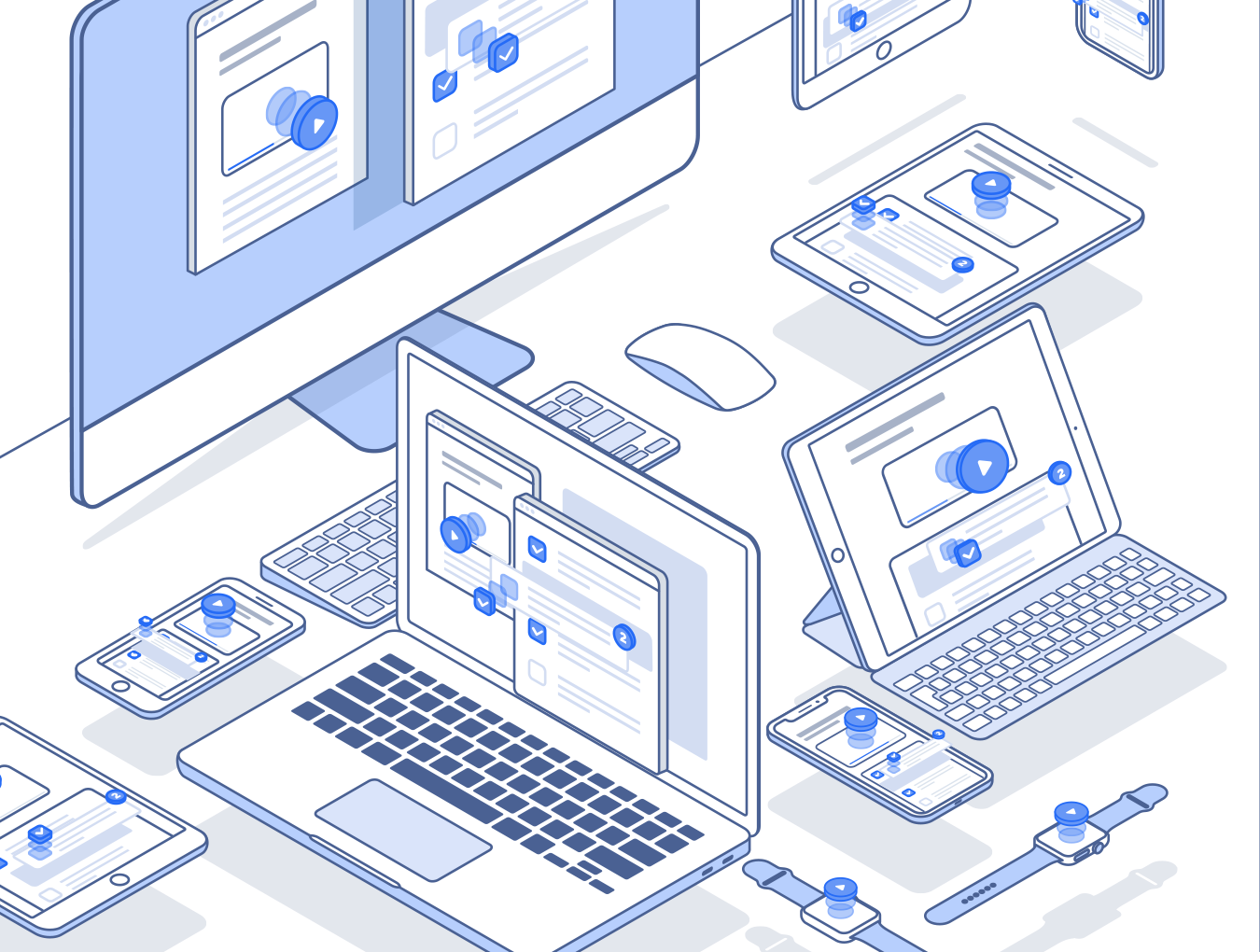 等距包装&各种苹果设备2.5D矢量插图 Isometric Illustrations Apple_img_2