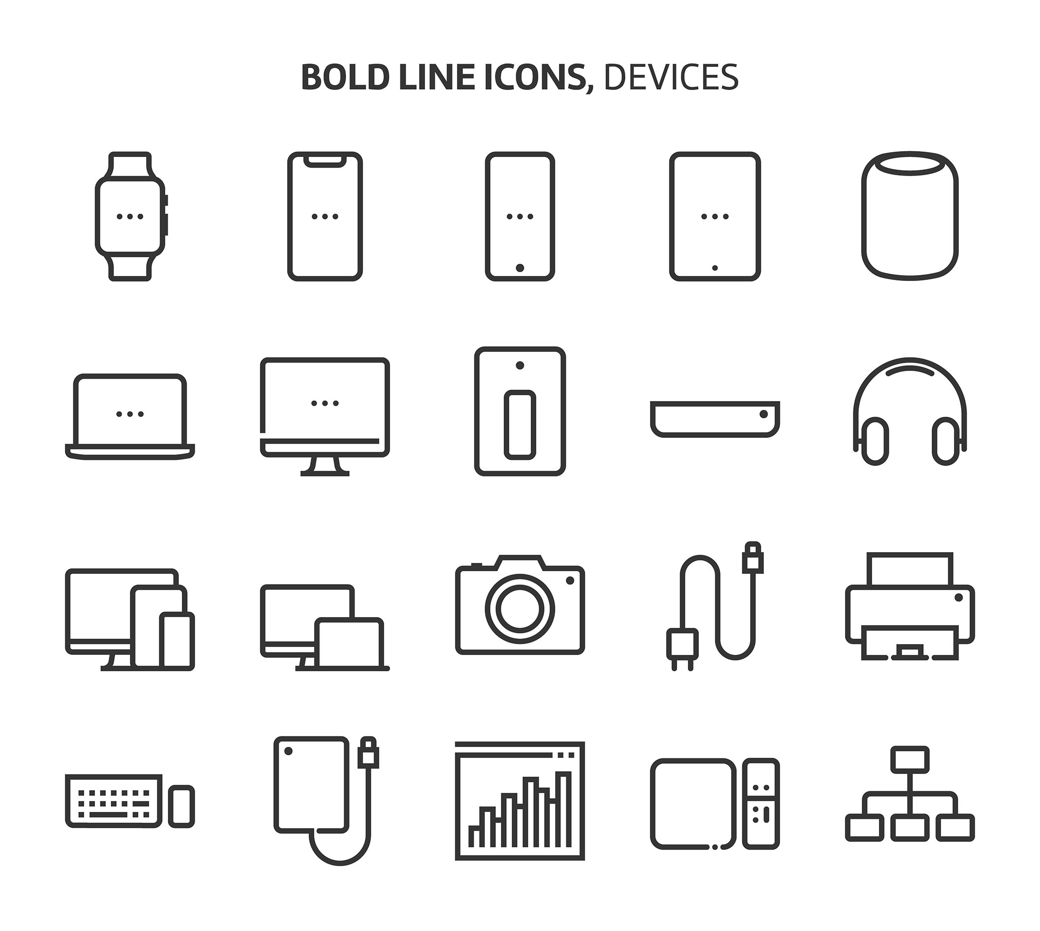 1280个粗线矢量图标ICON合集 Bold Line Icons_img_2