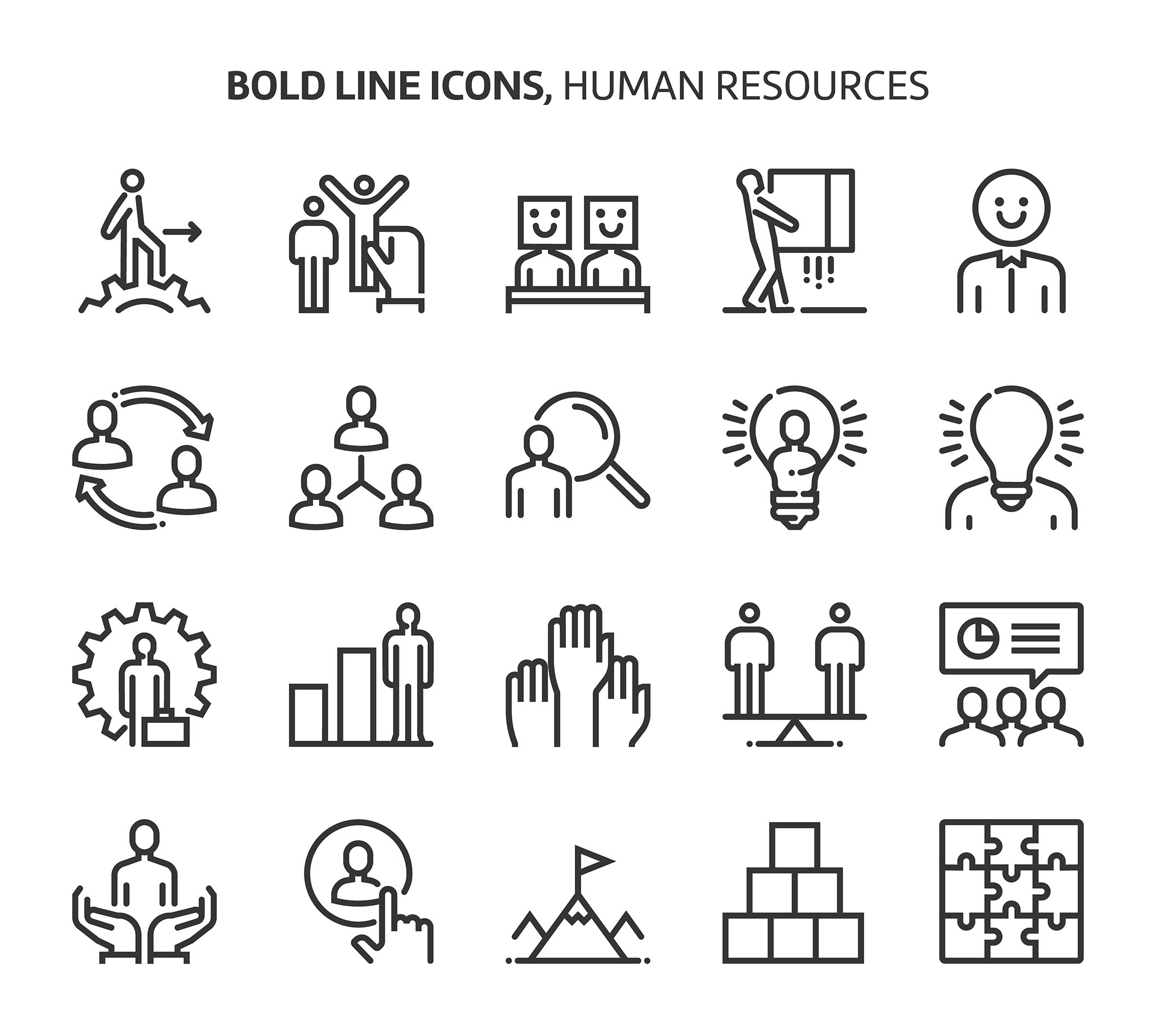 1280个粗线矢量图标ICON合集 Bold Line Icons_img_2