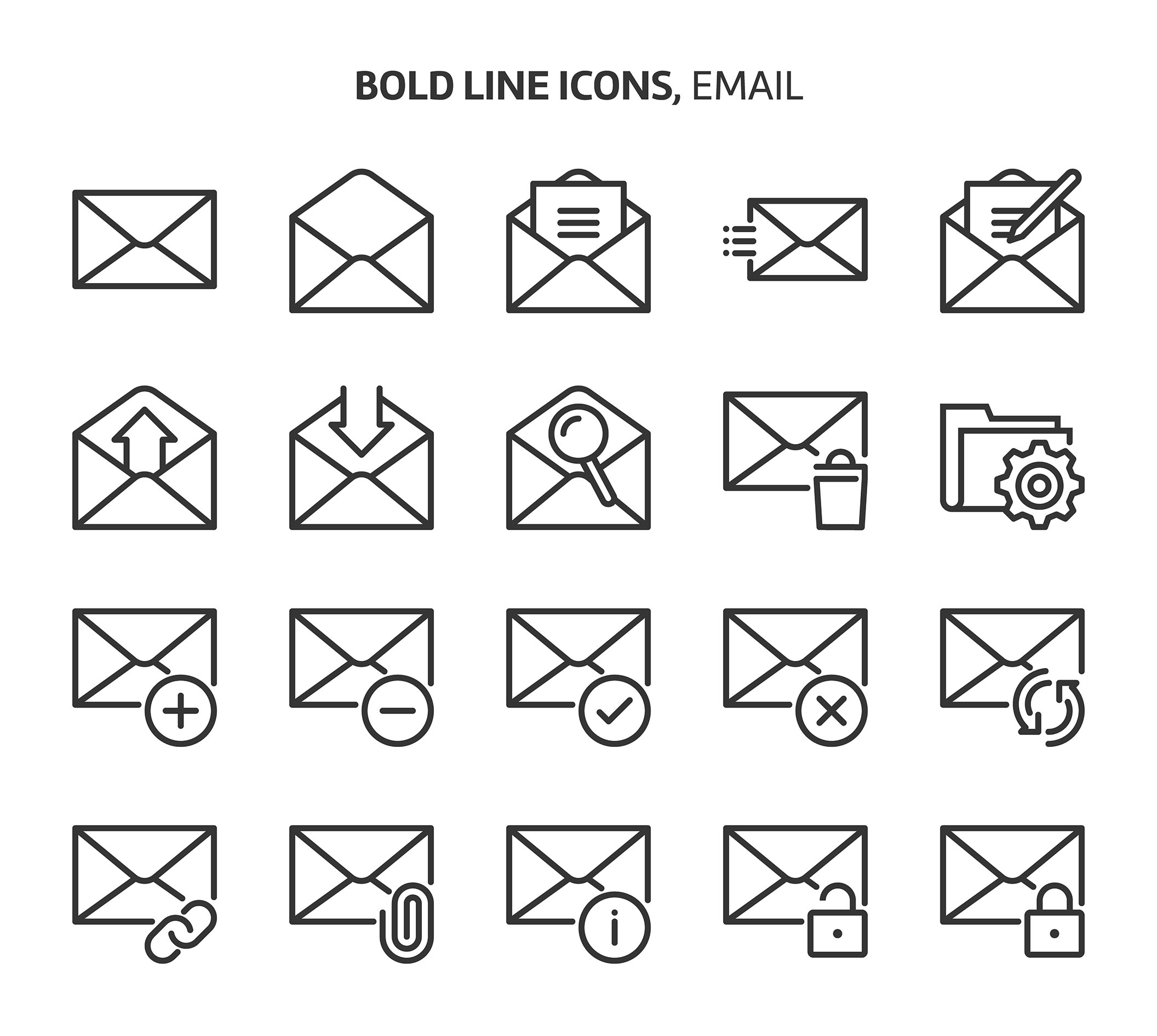 1280个粗线矢量图标ICON合集 Bold Line Icons_img_2