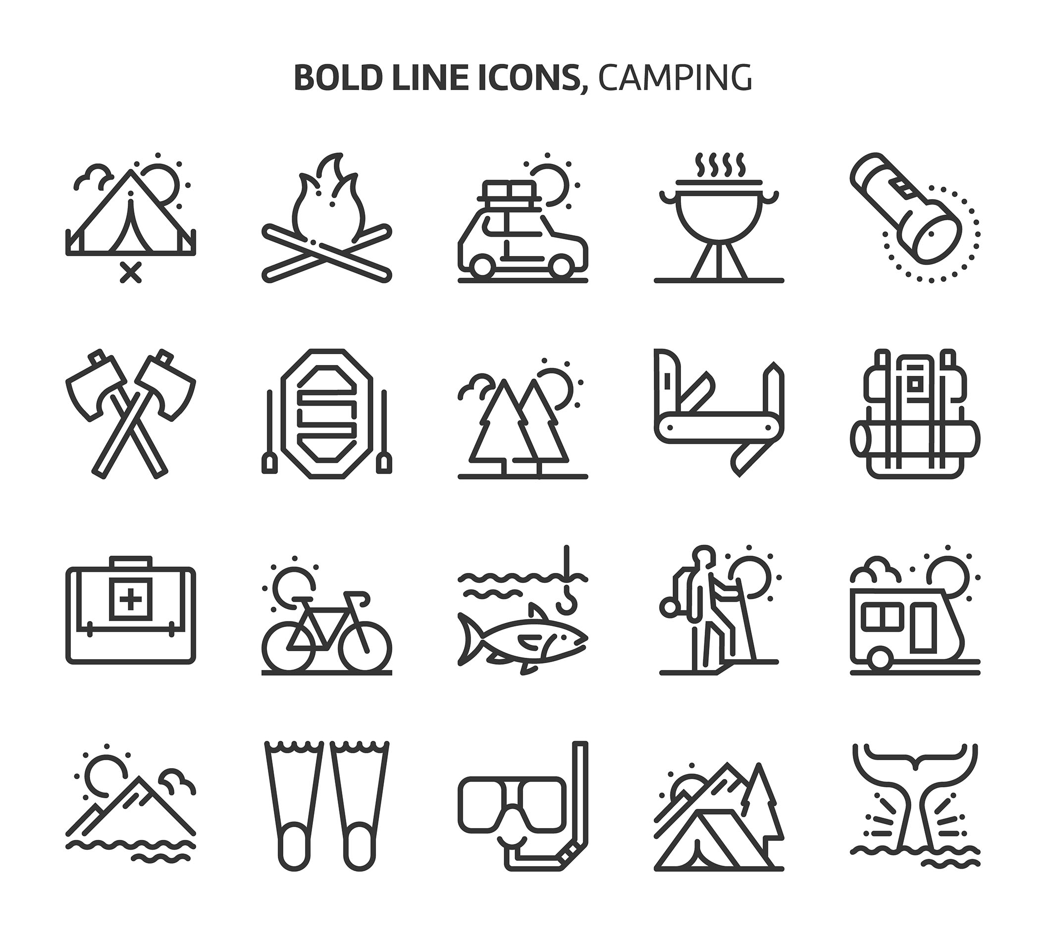 1280个粗线矢量图标ICON合集 Bold Line Icons_img_2