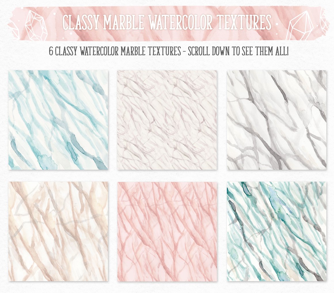 700多个木材大理石空间水彩纹理工具包 New Watercolor Texture Toolkit_img_2