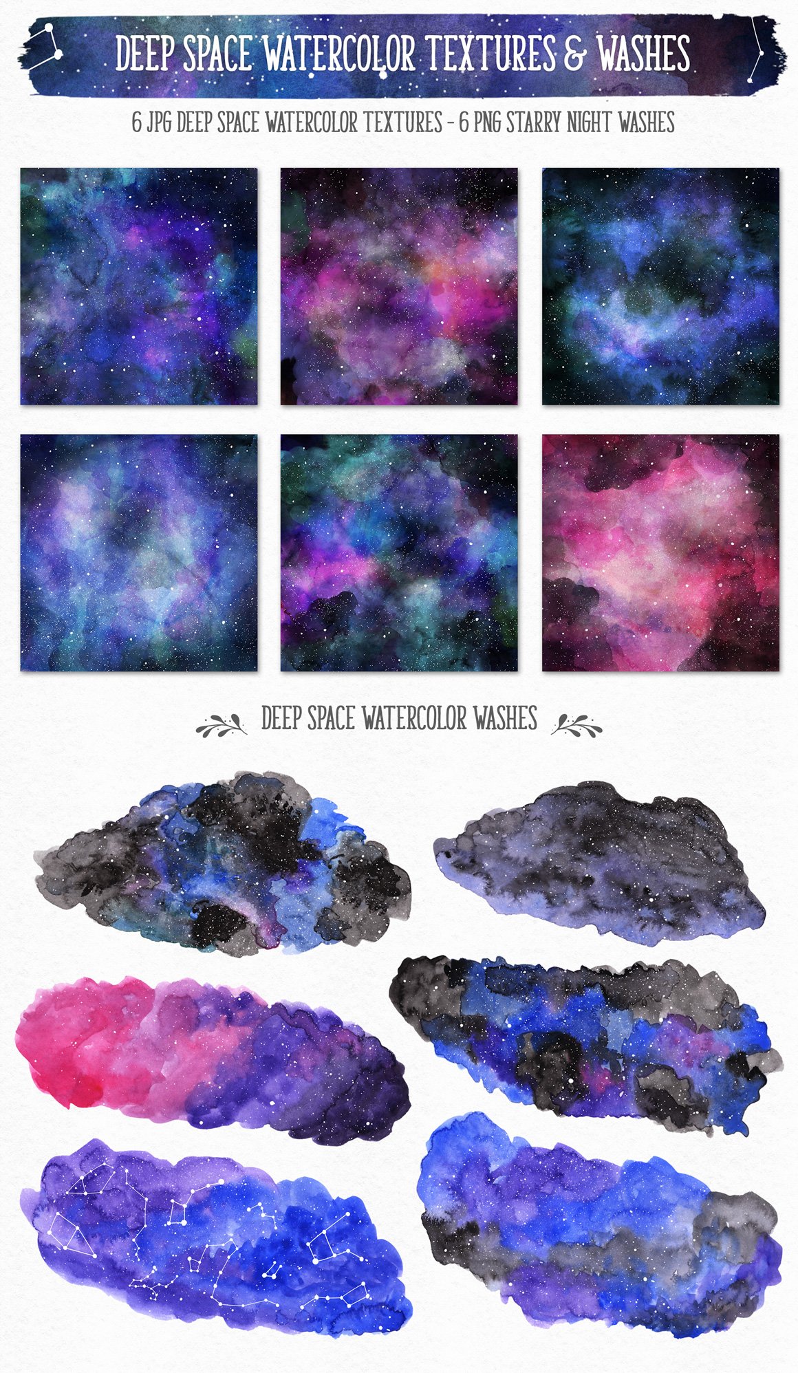 700多个木材大理石空间水彩纹理工具包 New Watercolor Texture Toolkit_img_2