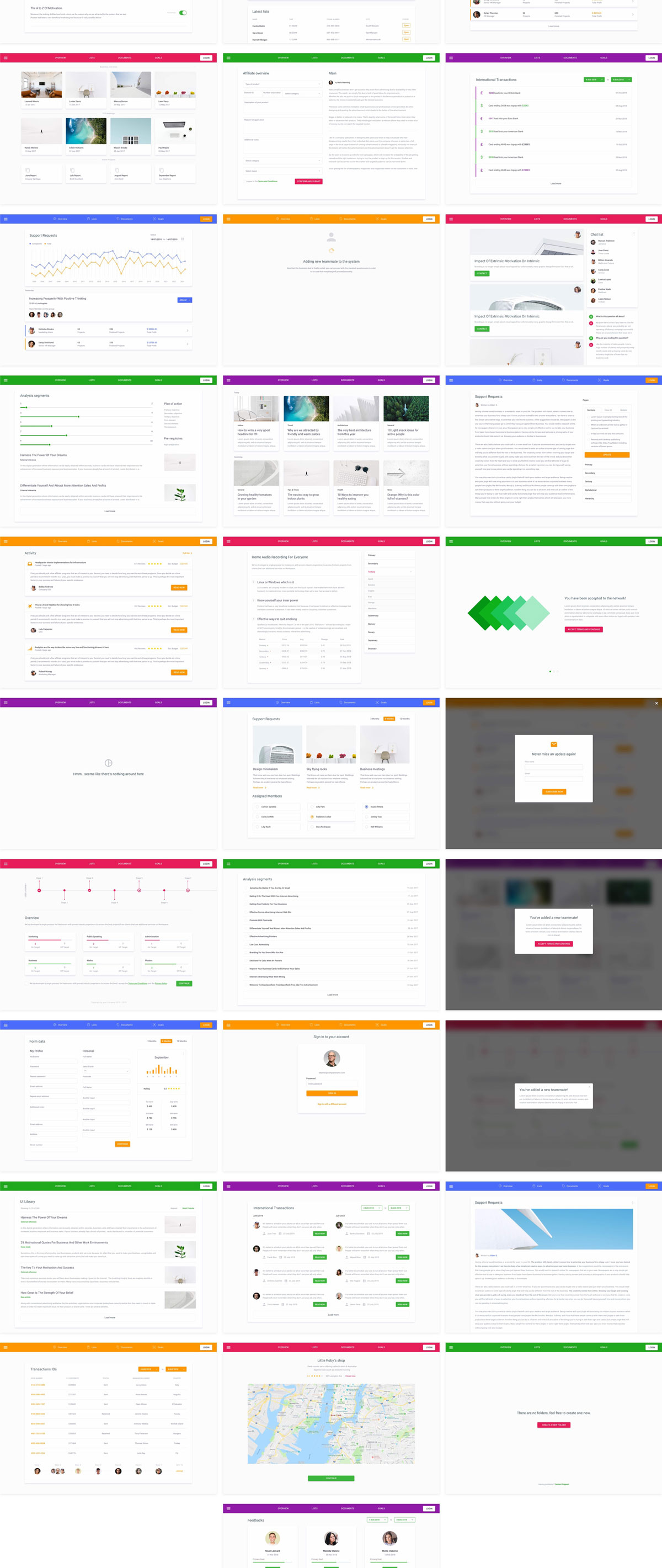 40个材质设计后台管理平台仪表板UI套件 Material Design Dashboards UI Kit_img_2