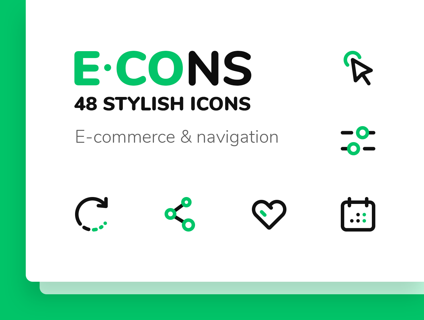 48个用于网站导航电子商务的矢量线图标 48 E-CONS Icons set_img_2