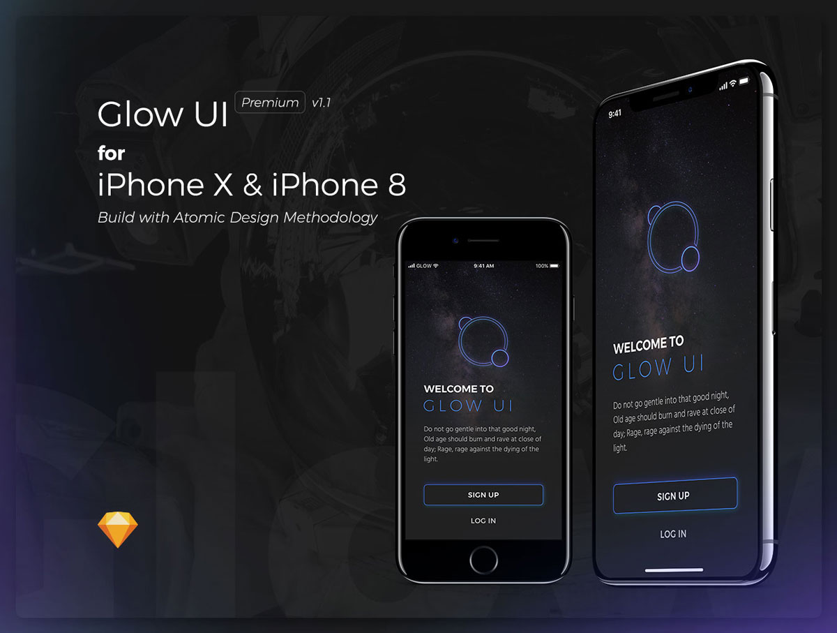 多功能社交商城导航APP UI套件 Glow UI_img_2