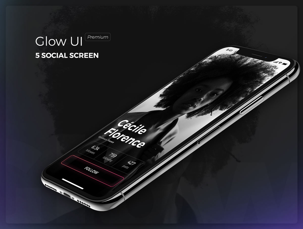 多功能社交商城导航APP UI套件 Glow UI_img_2