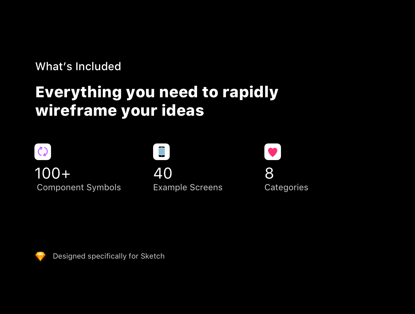 超简约的启动项面板线框UI套件SKETCH模板 Launchpad Wireframe Kit_img_2