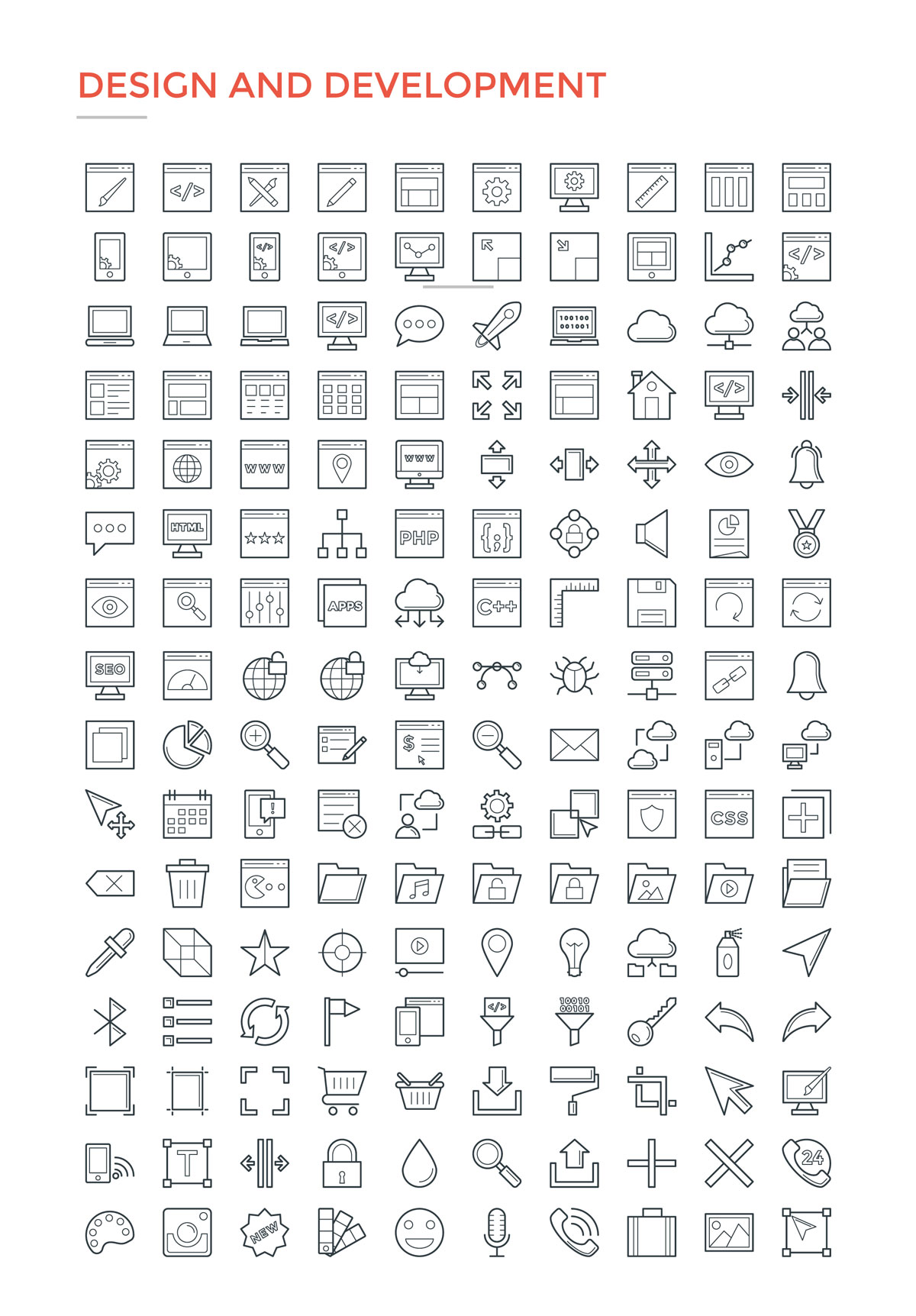 4800款独特的矢量图标合集 4800 Line Icons_img_2