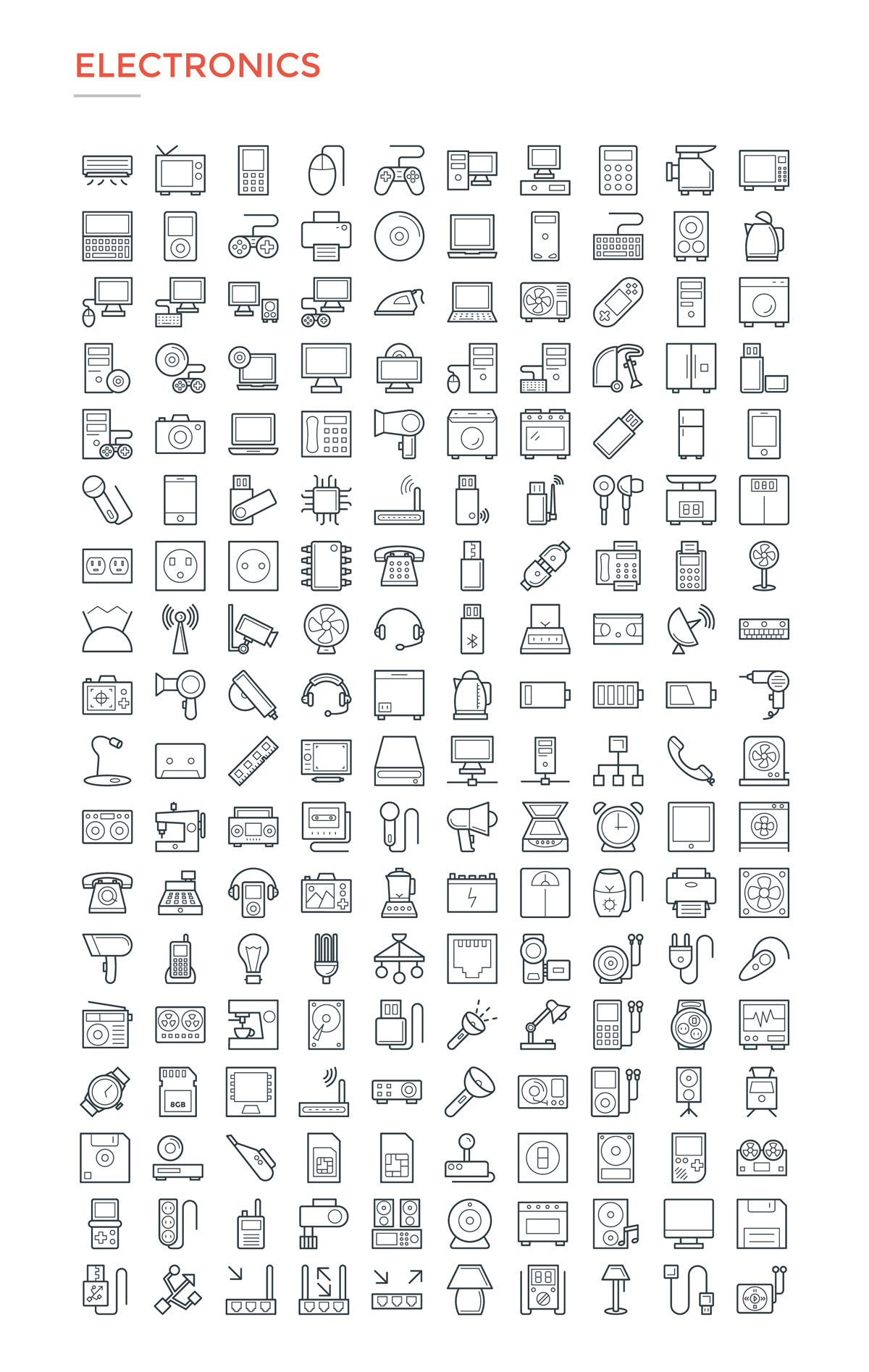 4800款独特的矢量图标合集 4800 Line Icons_img_2