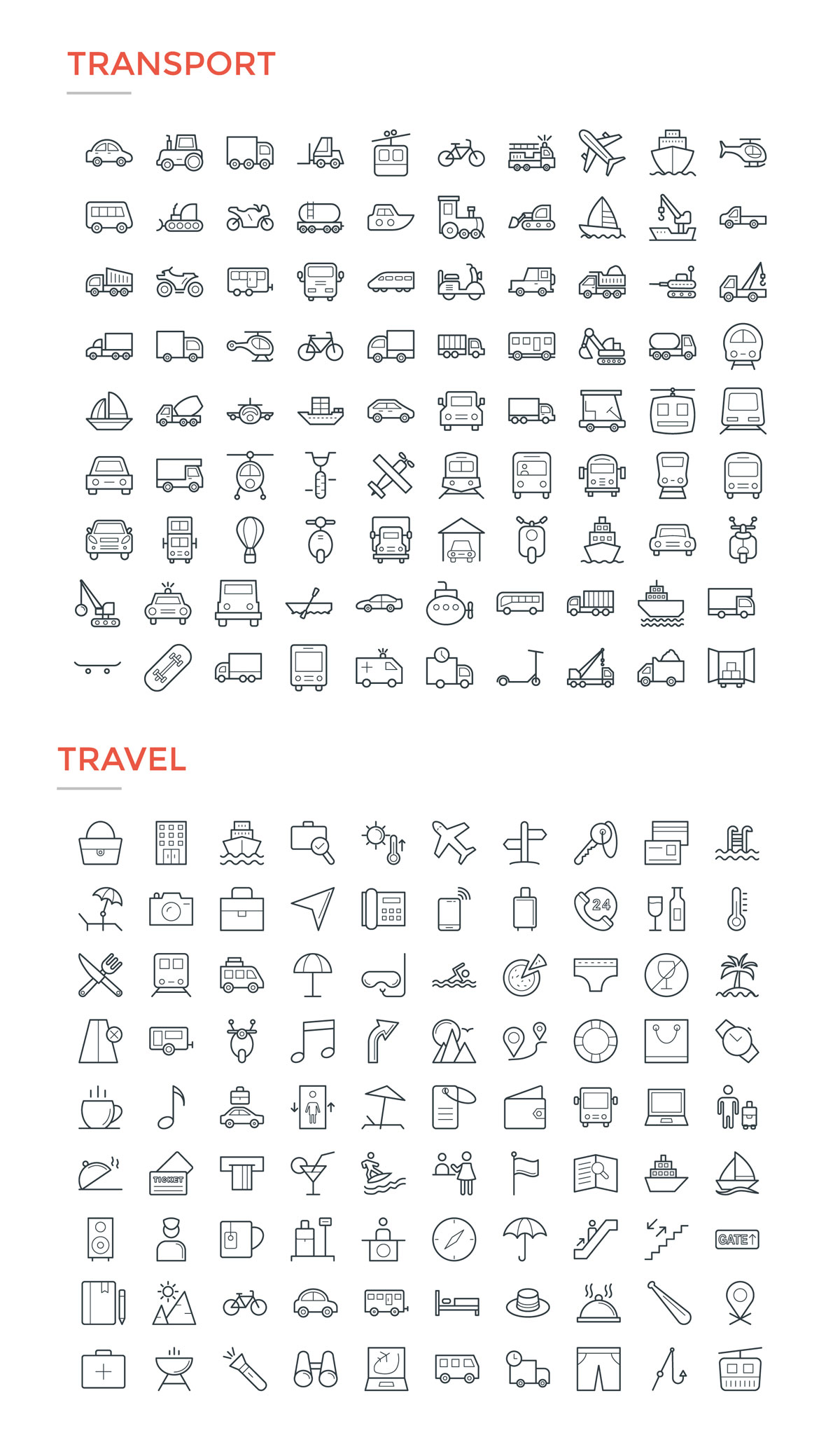 4800款独特的矢量图标合集 4800 Line Icons_img_2