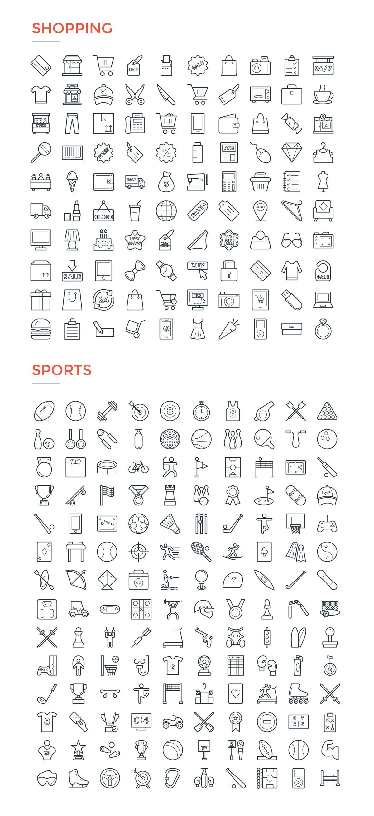 4800款独特的矢量图标合集 4800 Line Icons_img_2