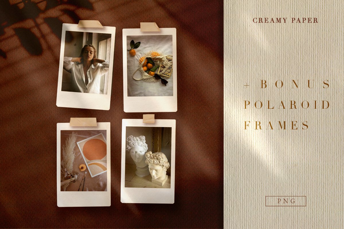 具有粗糙高分辨率的奶油纸系列纹理 Creamy Paper Collection_img_2