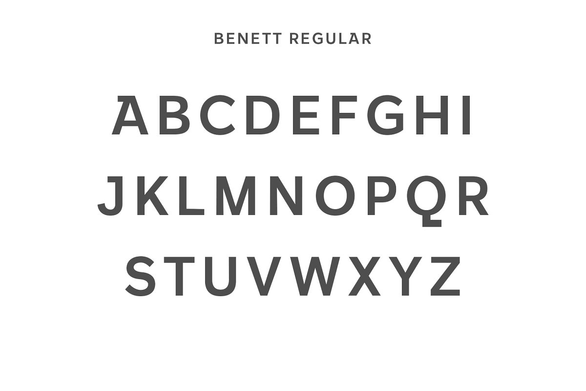 干净的粗体字体家族包下载 Benett Sans Serif Font Family_img_2