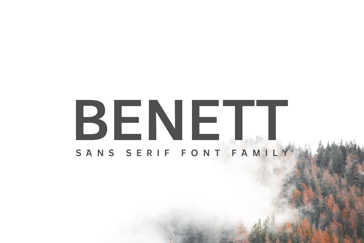 干净的粗体字体家族包下载 Benett Sans Serif Font Family_img_2