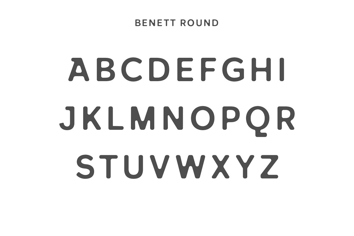 干净的粗体字体家族包下载 Benett Sans Serif Font Family_img_2