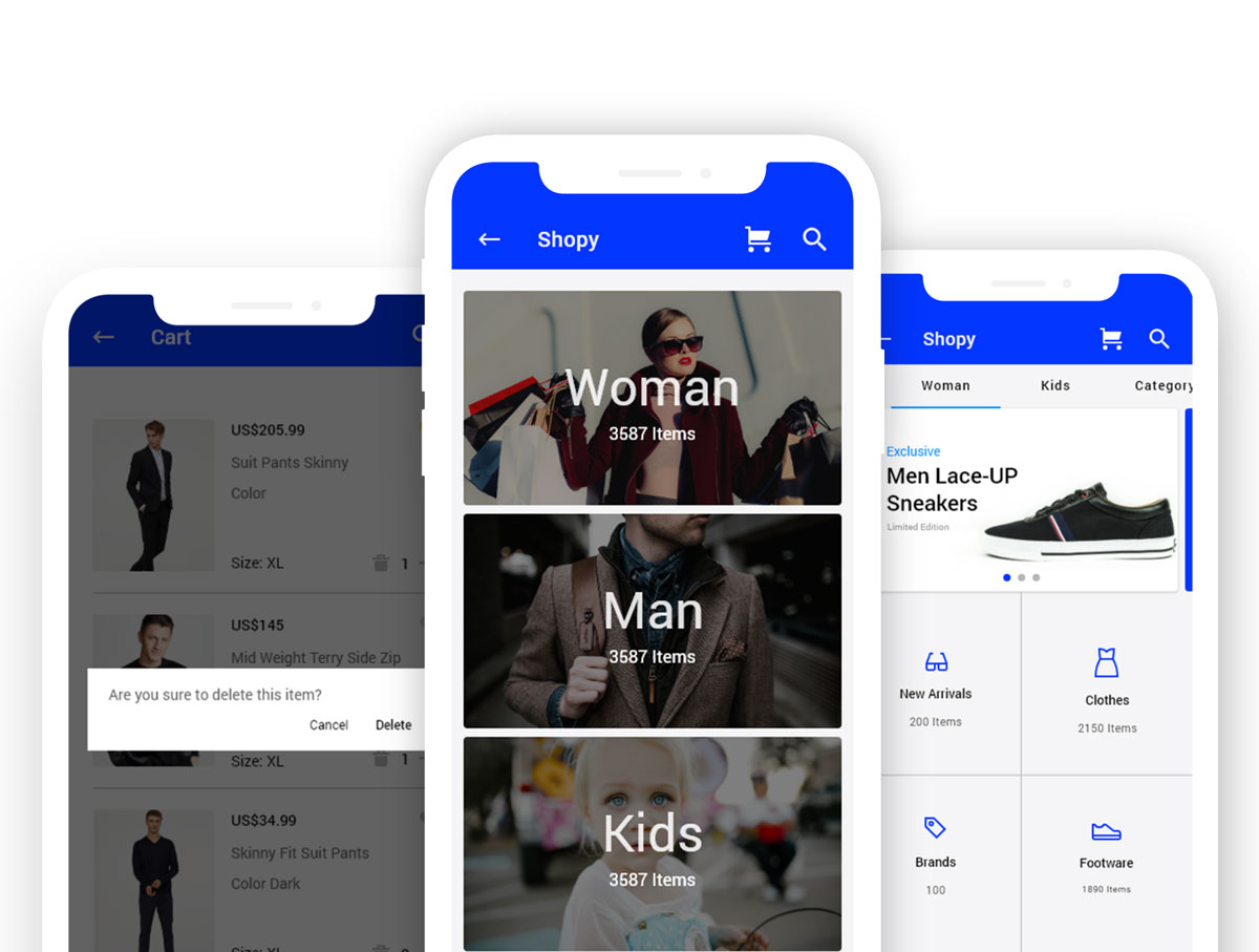 具有强大的视觉概念服装电子商城APP UI套件 Shopy Ui kit_img_2