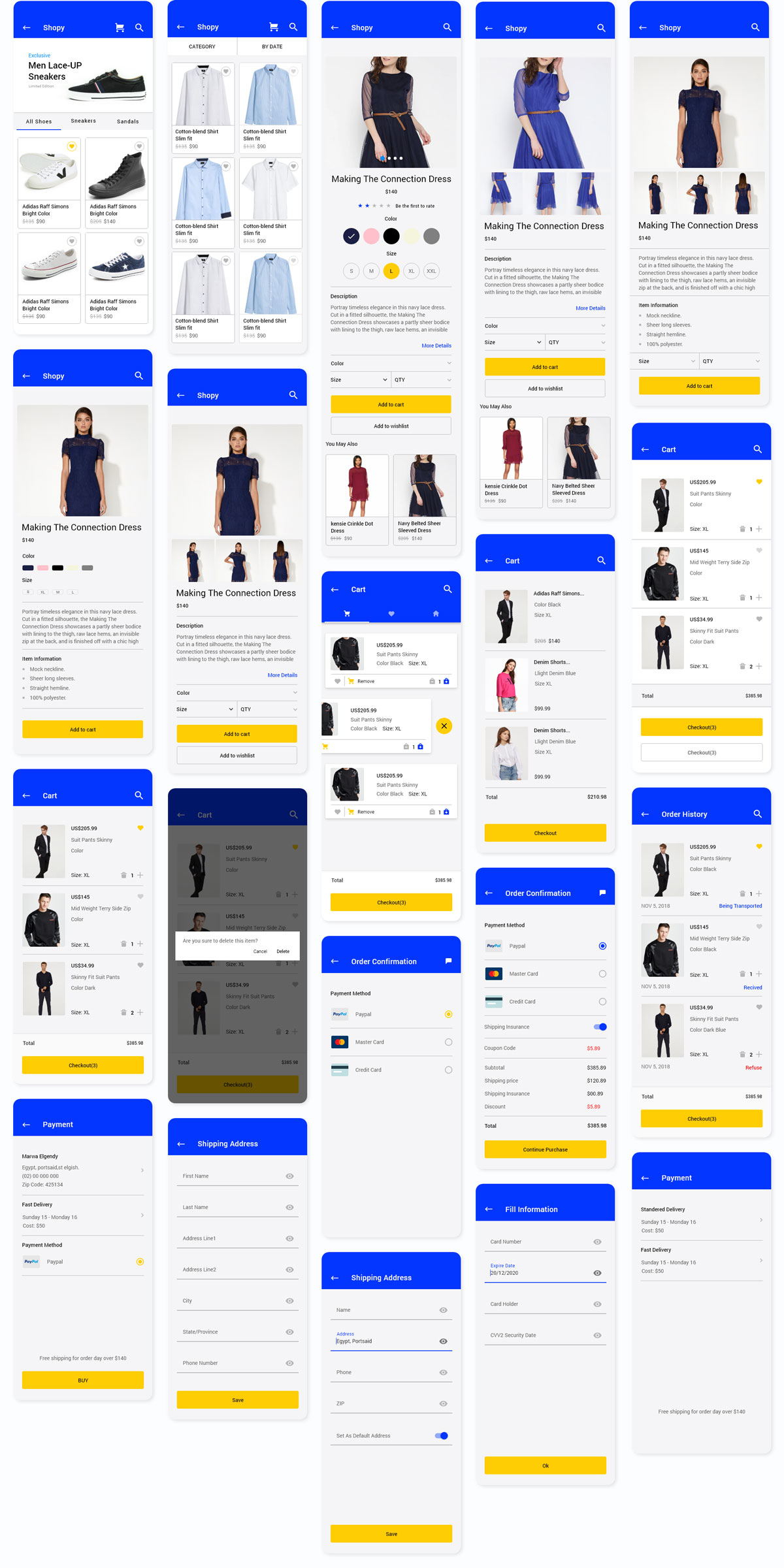 具有强大的视觉概念服装电子商城APP UI套件 Shopy Ui kit_img_2