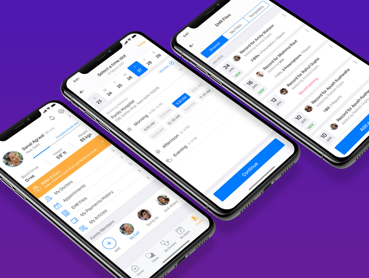 精选免费极简医疗保健患者iOS APP UI套件 Healthcare Patient UI KIT_img_2