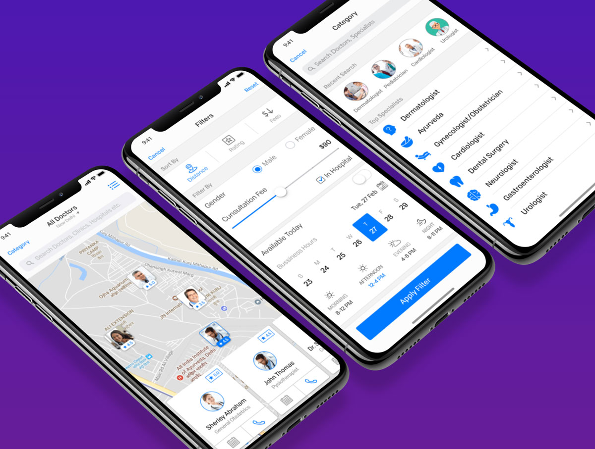 精选免费极简医疗保健患者iOS APP UI套件 Healthcare Patient UI KIT_img_2