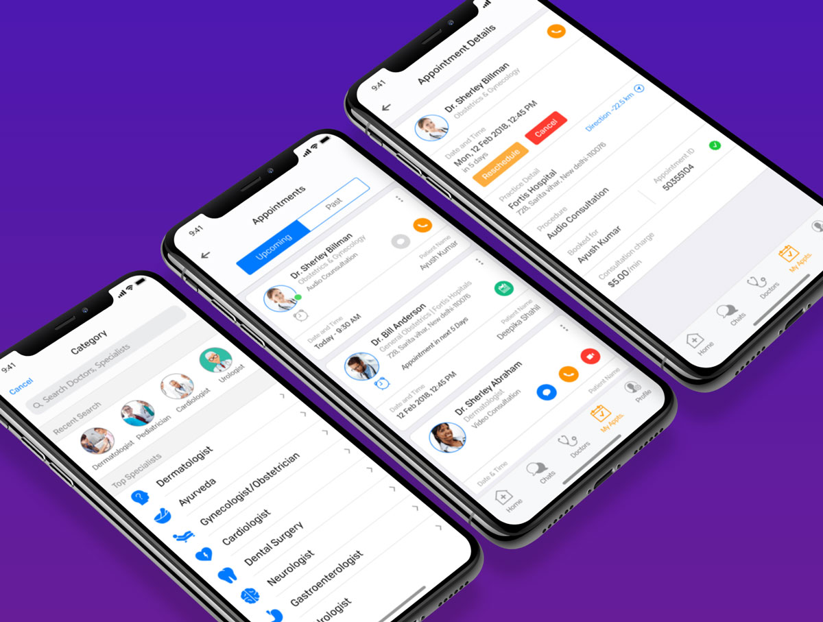 精选免费极简医疗保健患者iOS APP UI套件 Healthcare Patient UI KIT_img_2