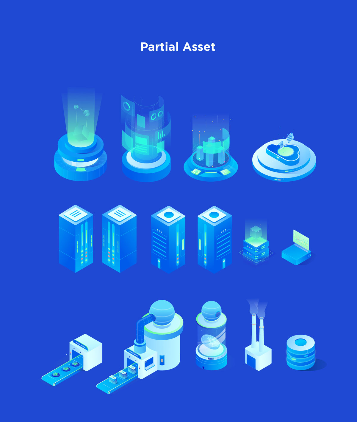 6款等距分析&数据服务器矢量插图Vol 01 Isometric Illustrations Vol 01_img_2